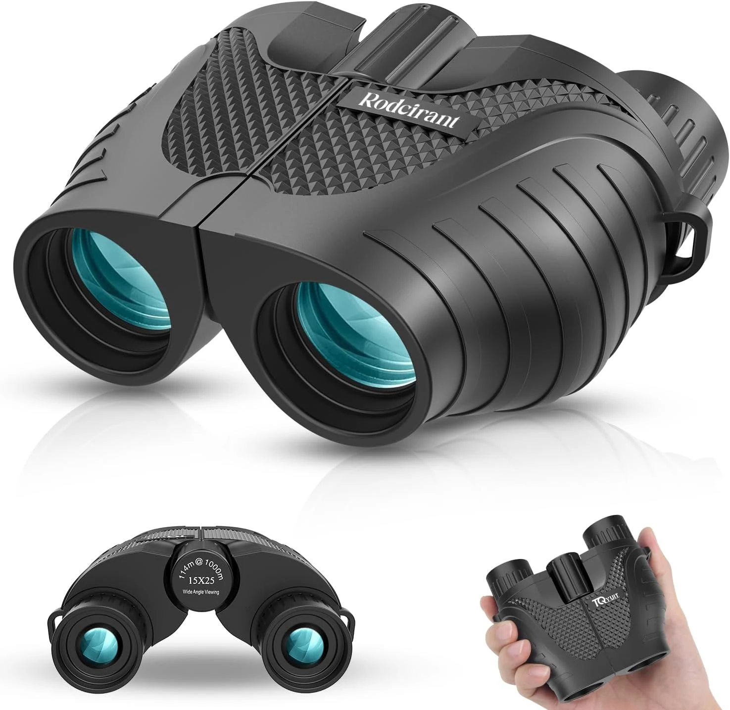 Binoculars 15x25 for Adults, High Powered Easy Focus Binoculars with Low Light Vision