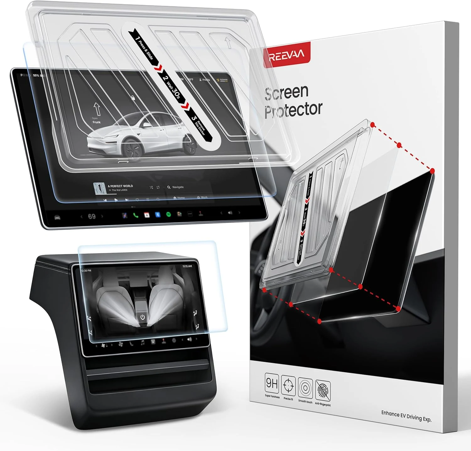 REEVAA 2026 Tesla Model Y Premium & Performance Screen Protector (Matte, Anti-Glare, No Fingerprints)