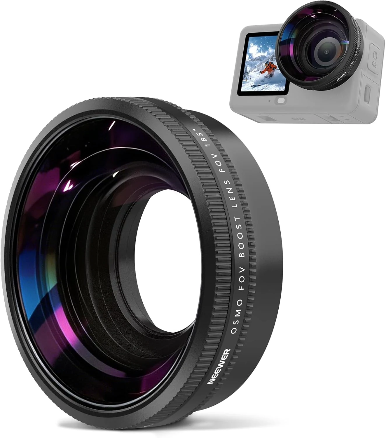 NEEWER Wide Angle Lens Compatible with DJI Osmo Action 6 Only (FL-B52)