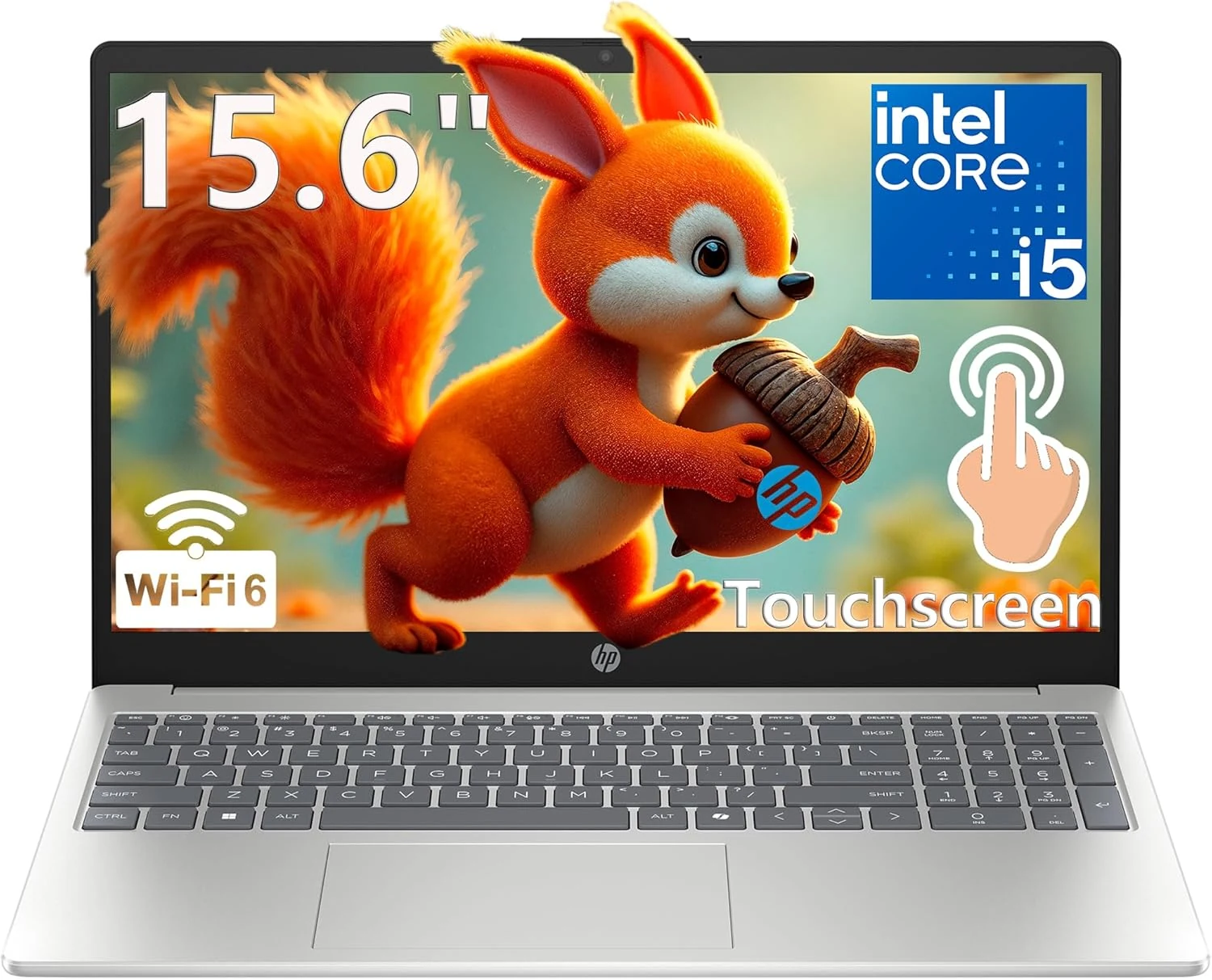 HP 15.6" FHD Touchscreen Laptop 2026, Intel i5-1334U, 8GB RAM, 512GB SSD