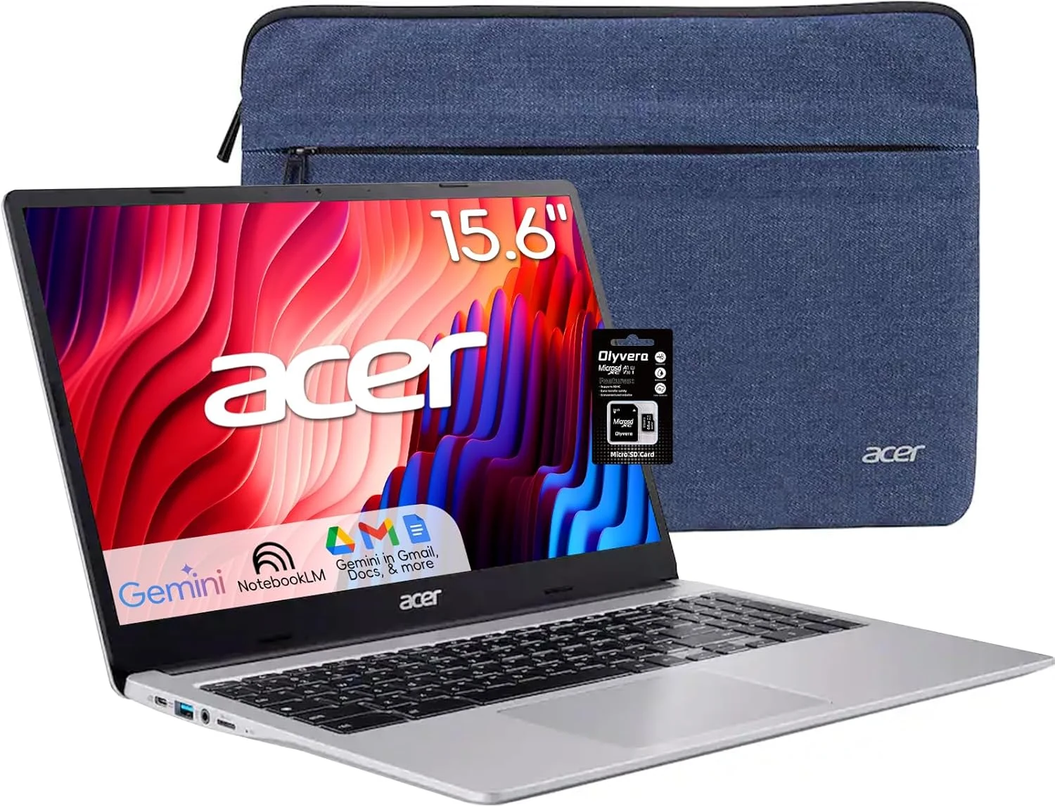 Acer Chromebook 15.6" FHD Laptop, Intel Celeron N4500, 4GB Memory, 128GB Storage (64GB eMMC+64GB SD Card)