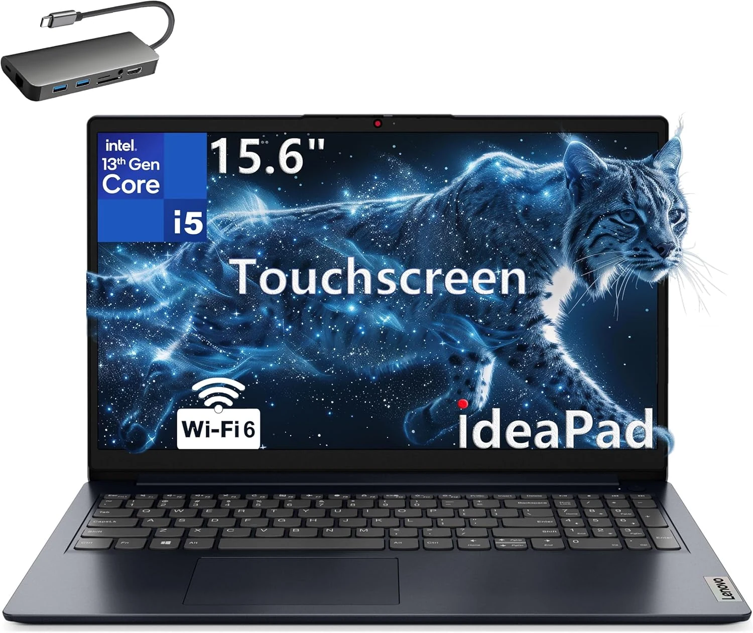 Lenovo 15.6" Touchscreen Laptop Computer, Intel 10-Core i5-1335U, 16GB RAM, 512GB PCIe SSD, Lifetime Office 365, WiFi 6, Type-C HUB, Fast Charge, Windows 11 Home
