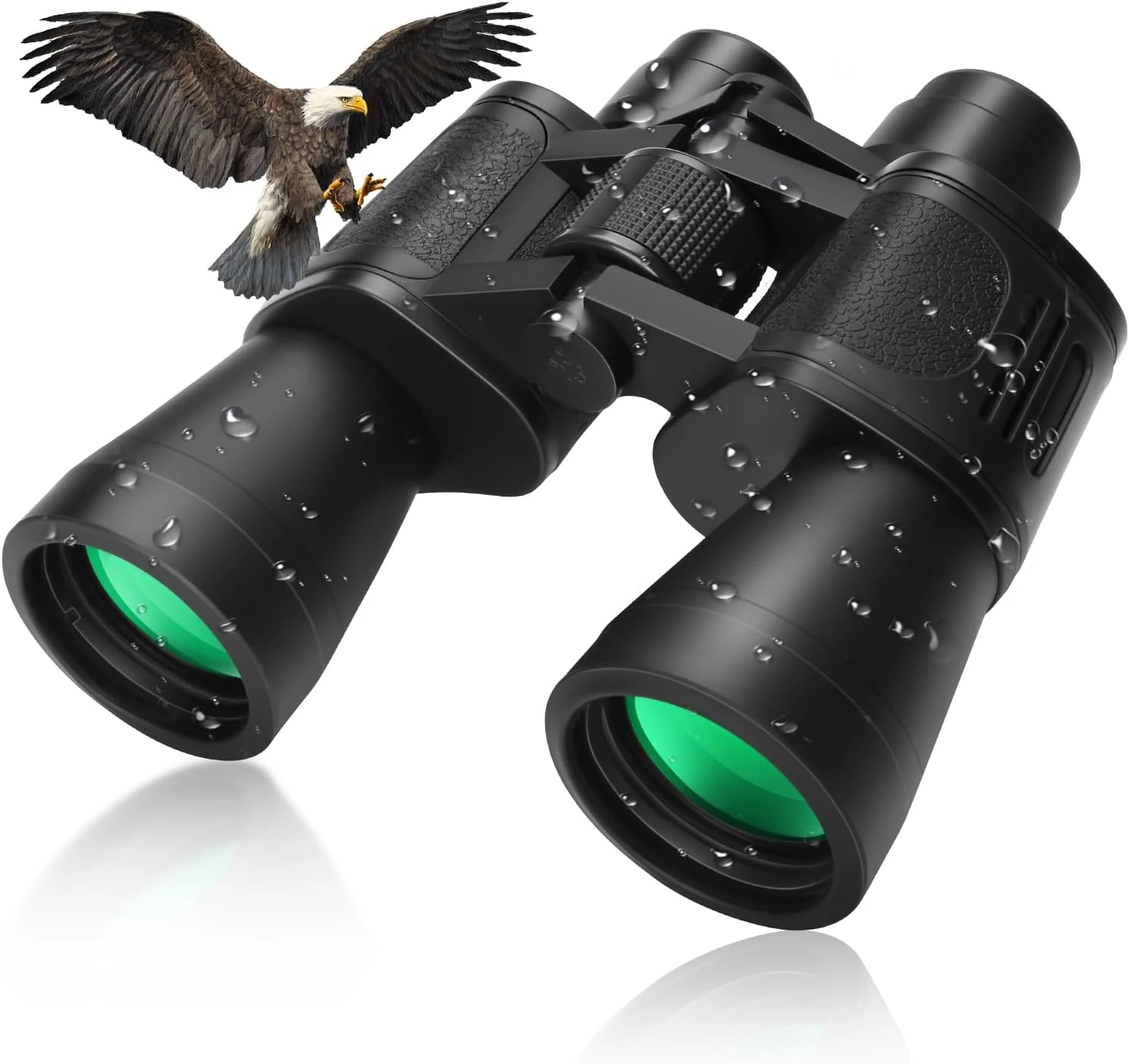 POCZE 20x50 High Powered Binoculars for Adults, Waterproof Compact Binoculars with Low Light Vision Easy Focus