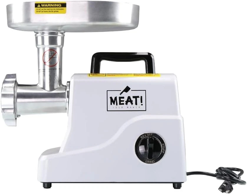 MEAT! 500 Watt Pro-Grade Meat Grinder #12 with Electric Motor, Coarse and Fine Grinding Plates