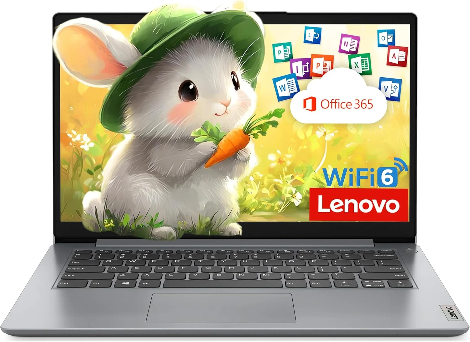 Lenovo Laptop Computer for Home and Office with Office 365, 14" HD Display, 8GB RAM, 256GB SSD, Intel Dual-Core