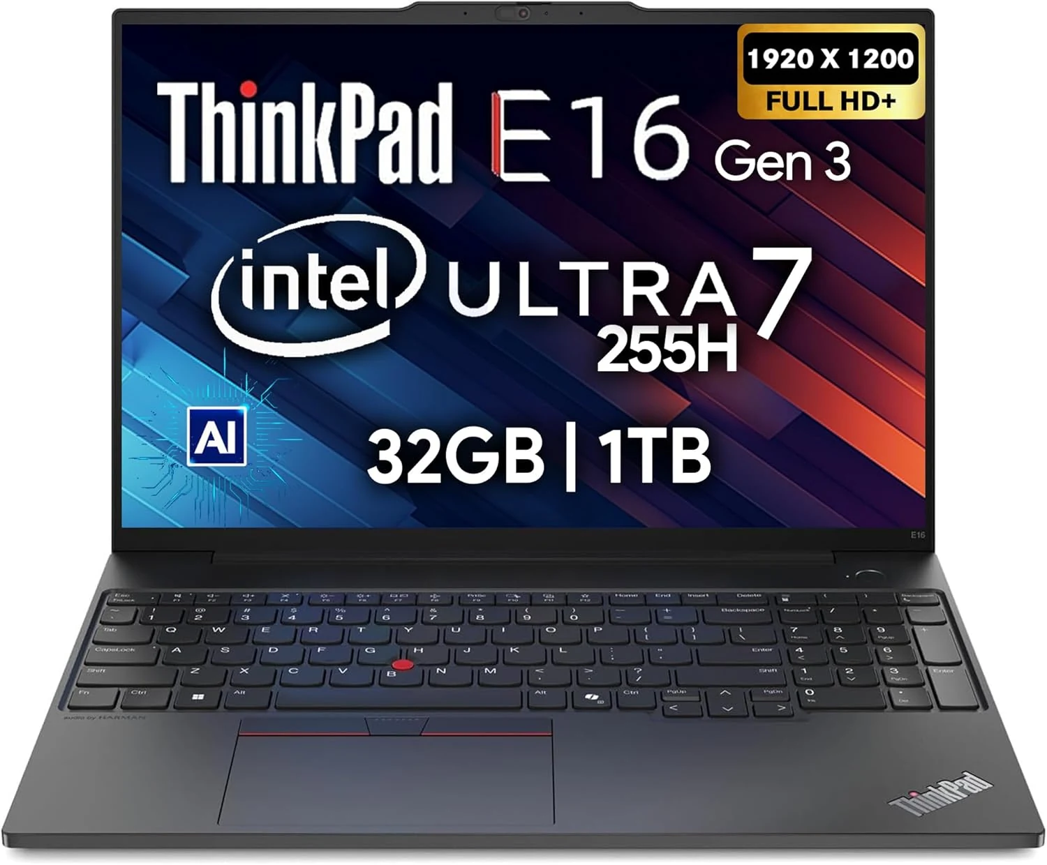 Lenovo ThinkPad E16 Gen 3, 16" FHD+, Intel Ultra 7 255H, 32GB DDR5 RAM, 1TB NVMe