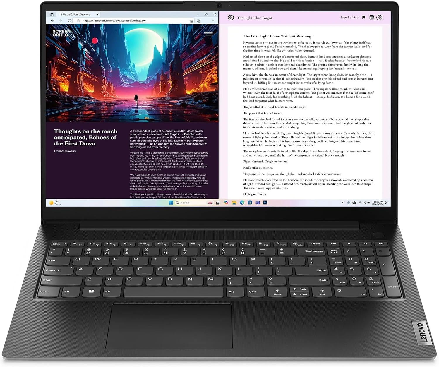 Lenovo V15 Gen 4 Business Laptop (Ryzen 7 7730U, 16GB RAM, 1TB SSD)