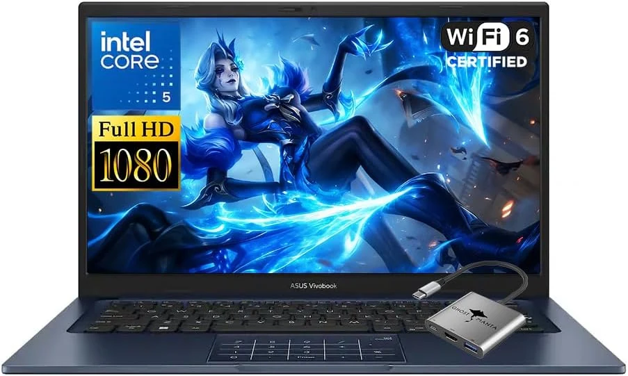 ASUS Vivobook 14 14" FHD Laptop, Intel 10-Core 5 120U, 16GB RAM, 512GB SSD, Windows 11