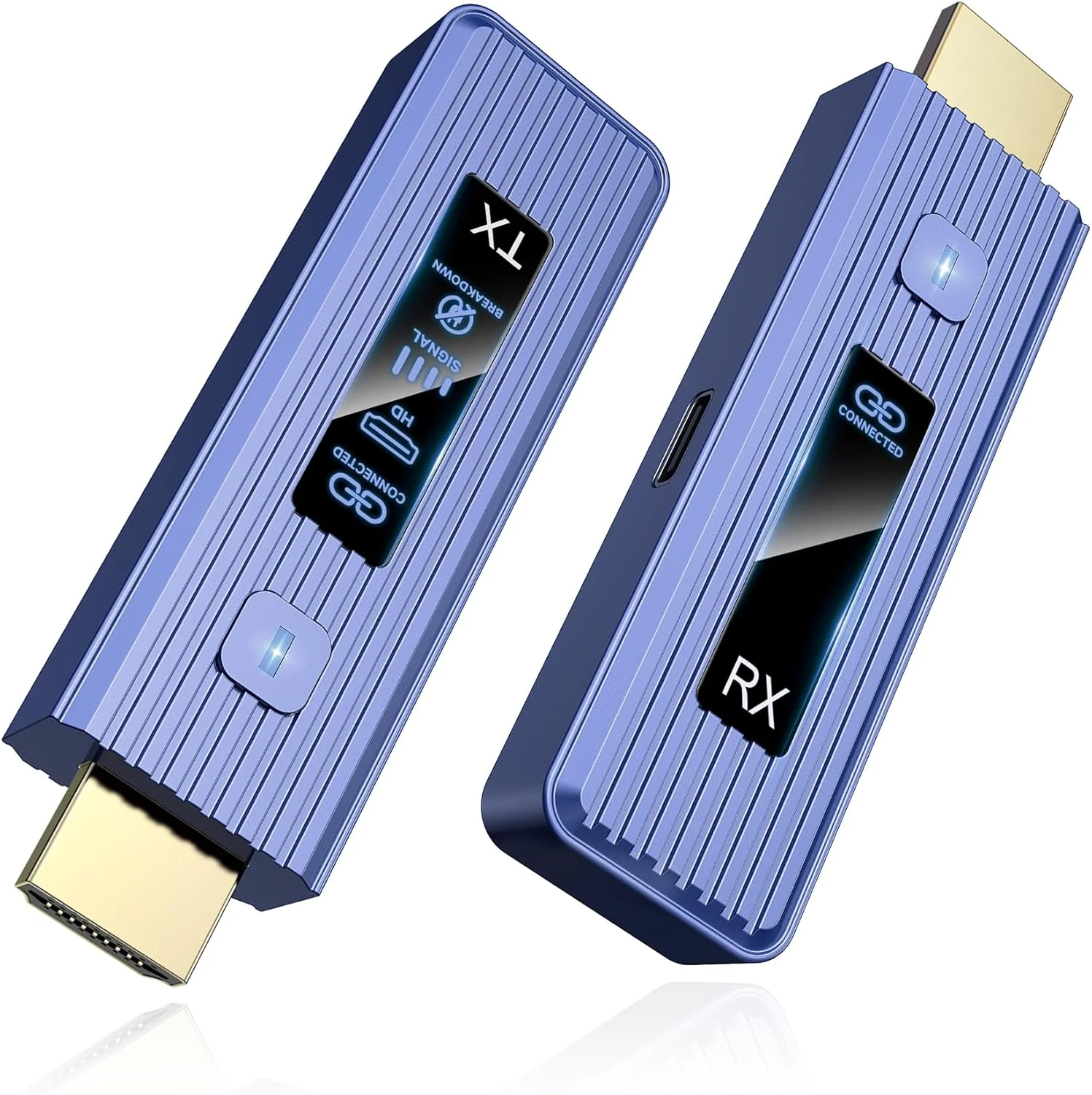 Visoud New-Gen Wireless Transmitter and Receiver, 360FT/110M Wireless, LED Display, 4K Decode & 1080P Output, Zero Latency, Plug & Play