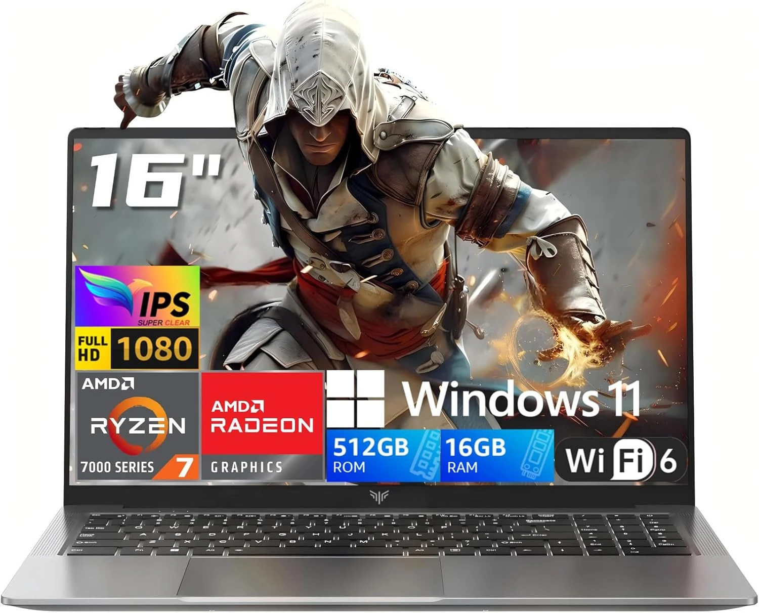 2026 AMD Laptop with Ryzen 7 7735HS Game-Processor (8C/16T, Up to 4.75GHz)