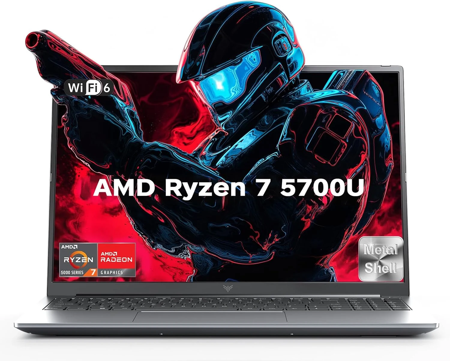 MALLRACE 2026 Light Gaming Laptop with AMD Ryzen 7 5700U