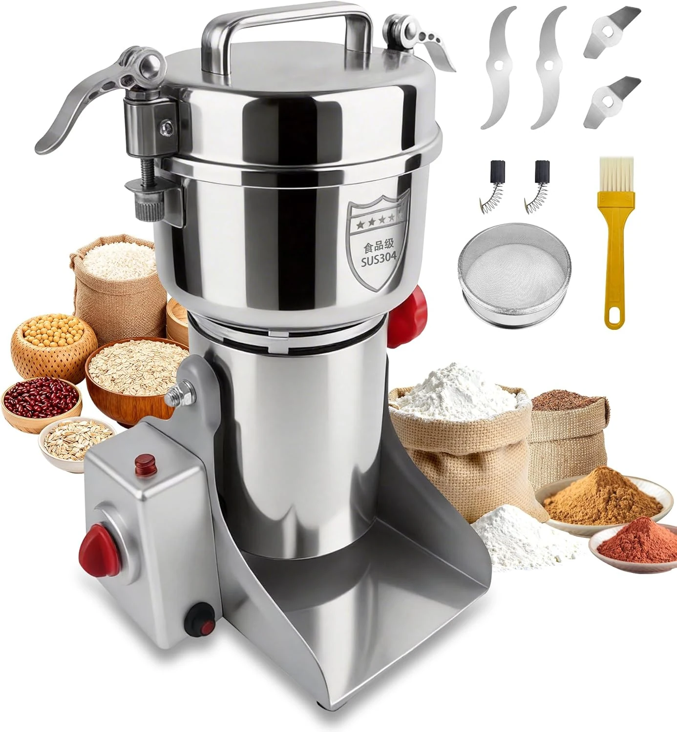 Electric Grain Mills Grinder 35 Ounces/1000g Coffee Spice and Nut Powder
