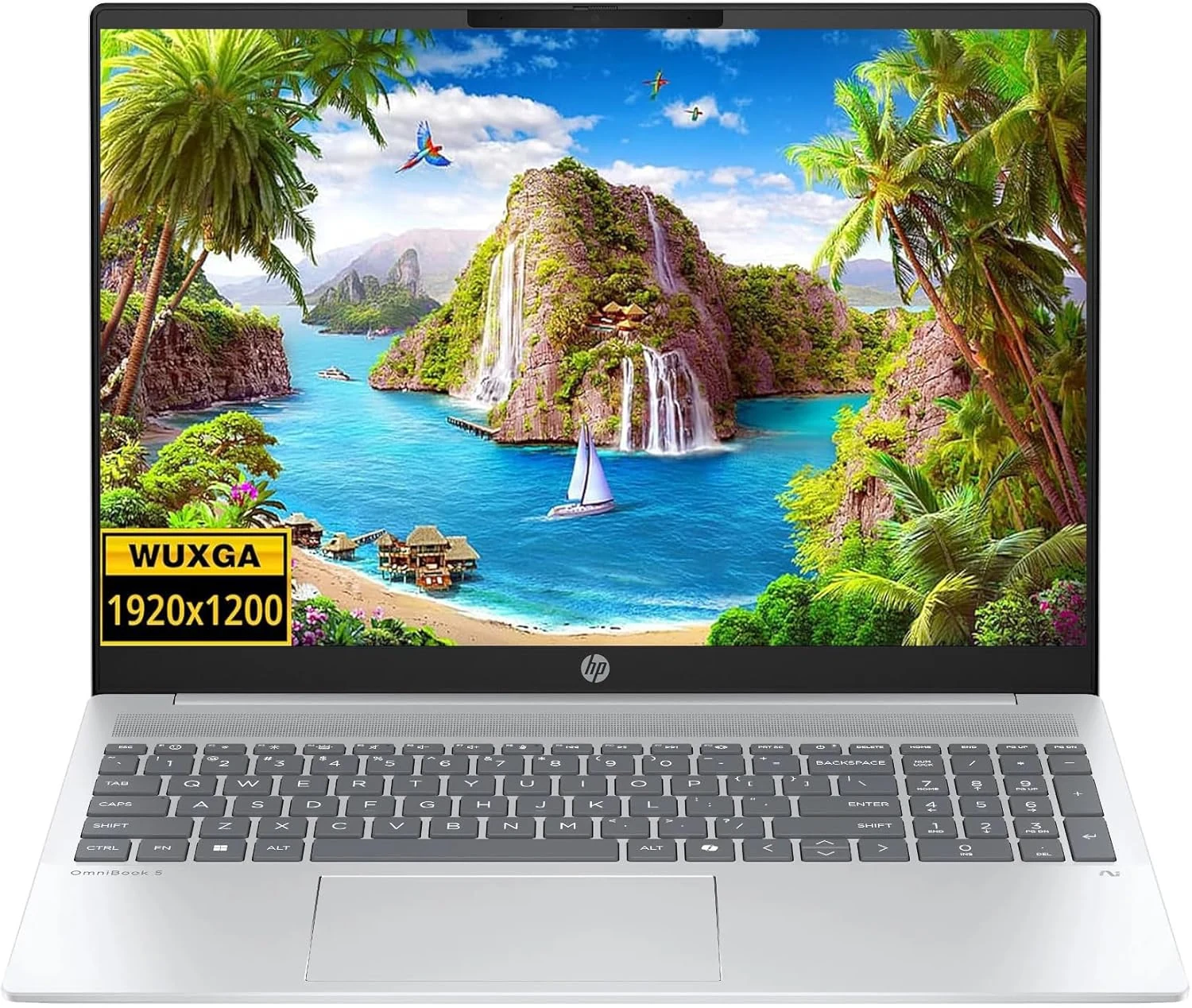 HP Omnibook 5 in Silver Ryzen AI 7 up to 5.0GHz 16GB DDR5 512GB SSD 16in WUXGA Backlit Keyboard Win11 (16-ag1 - Renewed)