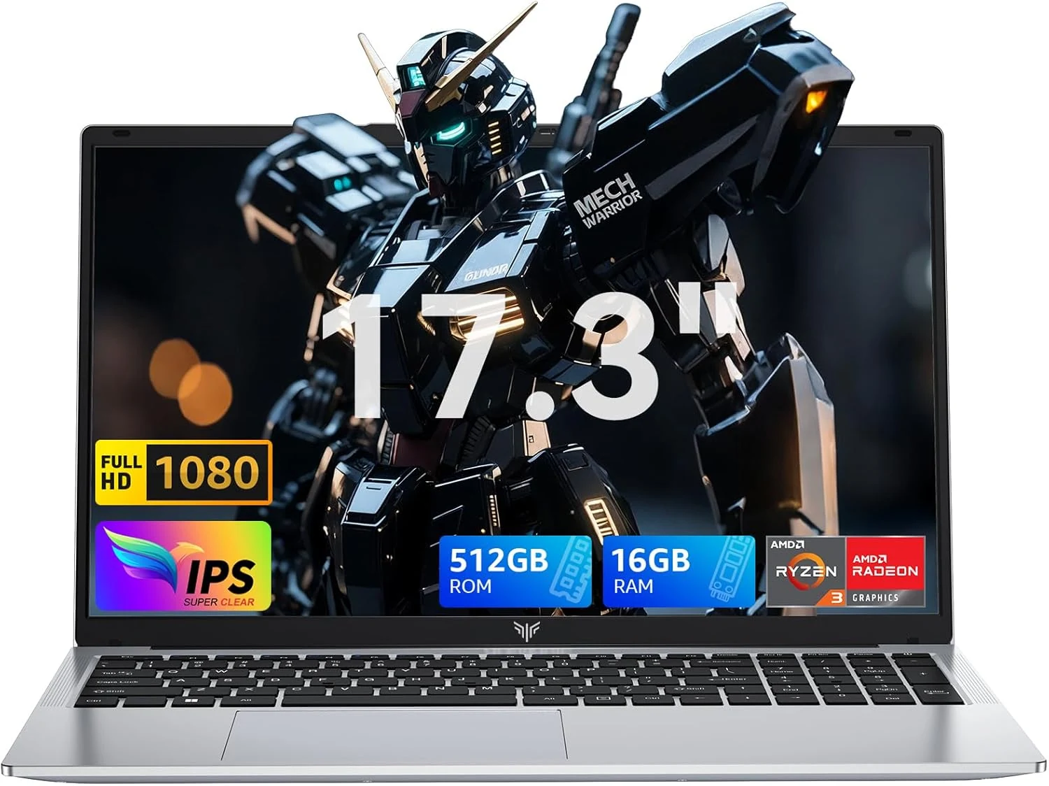 MALLRACE 17.3 Inch Gaming Laptop, Ryzen 3 4300U, 16GB RAM, 512GB SSD