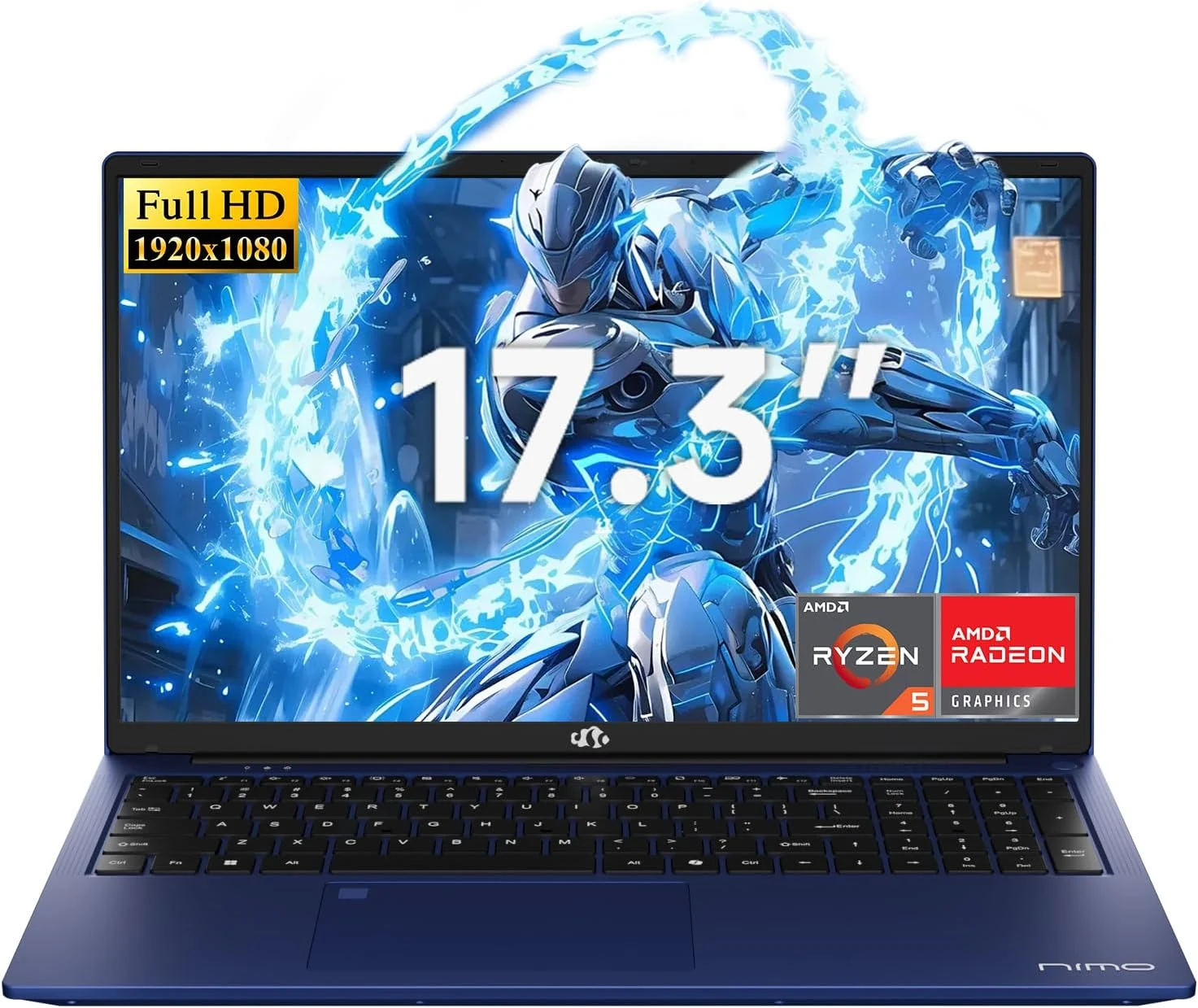 NIMO 2026 17.3" Gaming Laptop, 6-Core AMD Ryzen 5 6600H with Radeon 660M (Beat i7-1165G7), 16GB DDR5 RAM, 512GB SSD