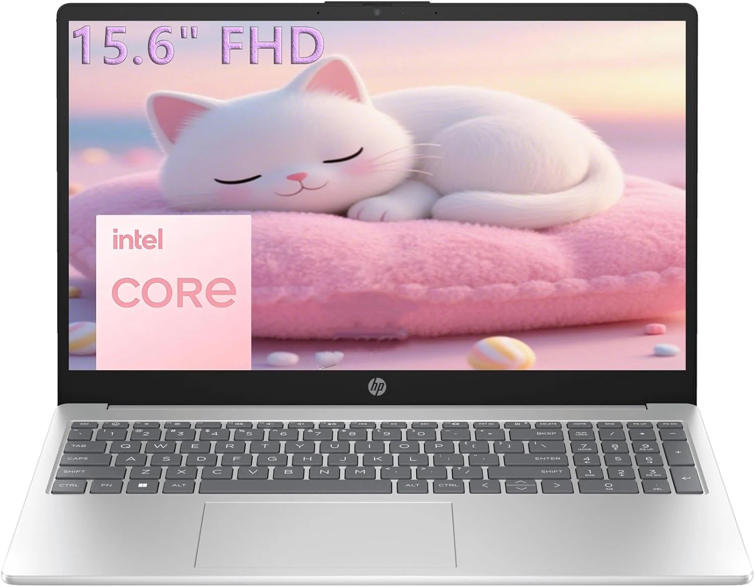 HP 15.6" FHD Laptop 2026 Edition with Copilot AI, 16GB RAM, 256GB SSD, Intel Processor