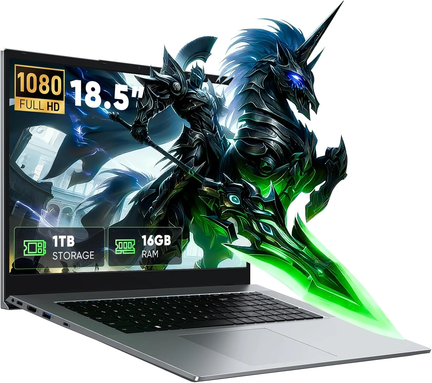 18.5" FHD Laptop Computer, 16GB RAM 1TB SSD, Dual-Core m3-8100Y