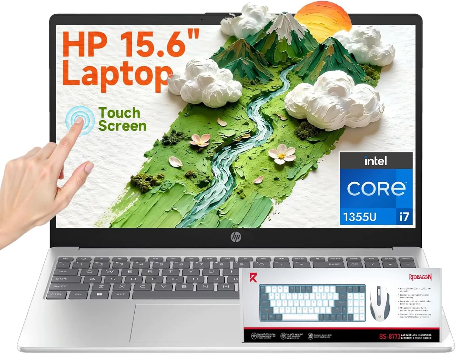 HP 15.6" Full HD Touchscreen Business Laptop, Intel Core i7-1355U, 20GB DDR4 RAM, 512GB SSD, Windows 11 Pro Copilot AI