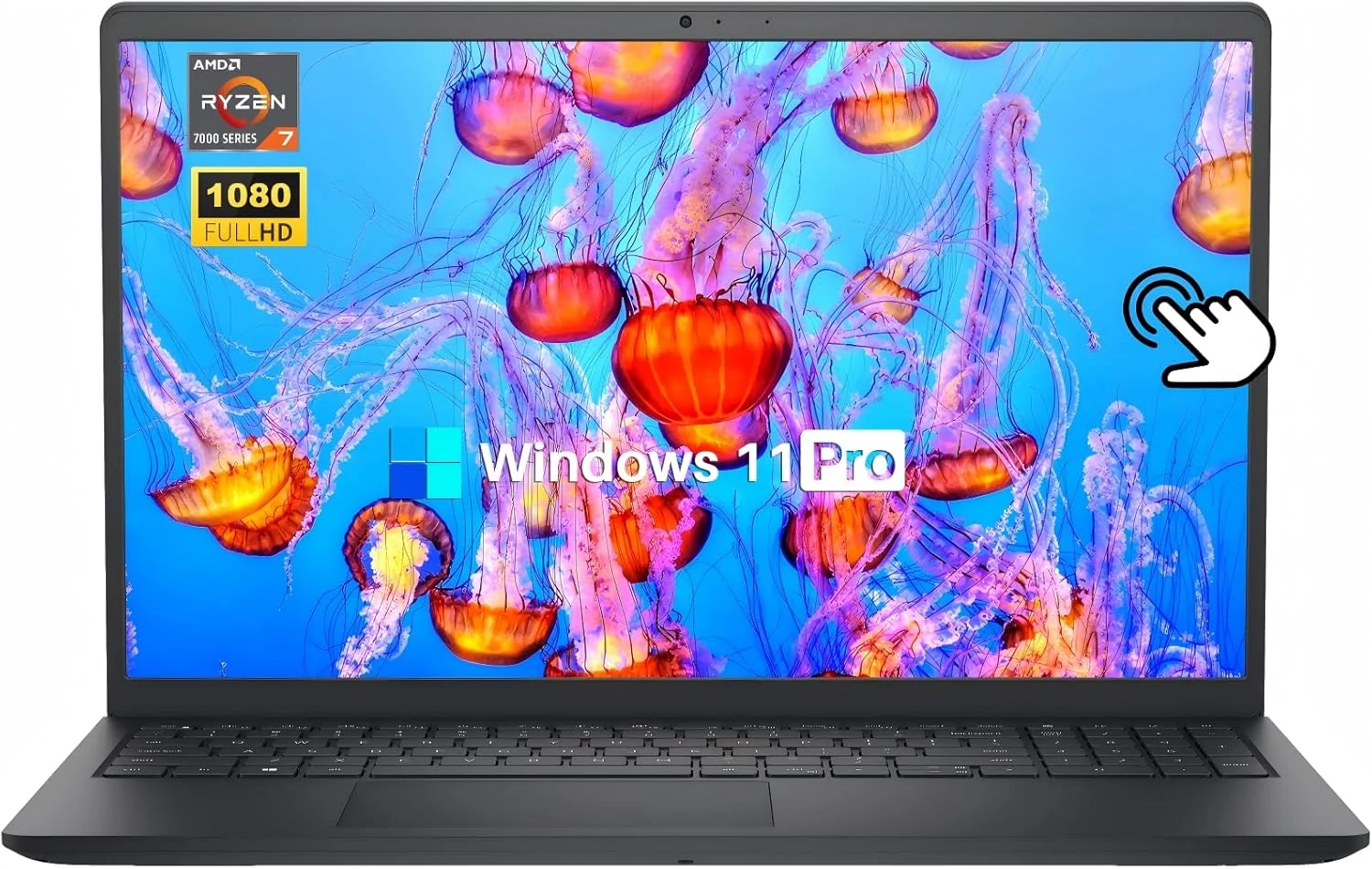 Dell Inspiron 15.6" FHD Touchscreen Laptop Computer, Windows 11 Pro, AMD Ryzen 7 7730U (8-Core) Processor, 16 GB 3200MHz RAM, 512 GB SSD, LED-Backlit Display, AMD Radeon Graphics, Wi-Fi, HD Webcam