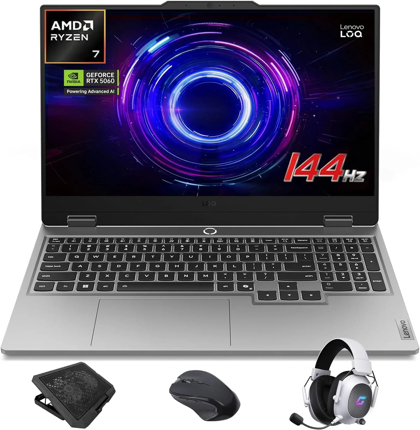 Lenovo LOQ 15.6" Gaming Laptop, AMD Ryzen 7 250 Processor, NVIDIA GeForce RTX 5060