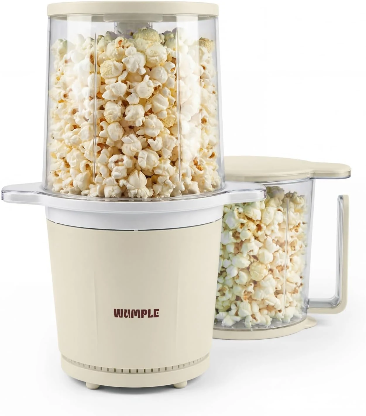 Wumple Air Popper Popcorn Machine - 10-Cup Air Pop Popcorn Maker (Oil-Free, Cream)