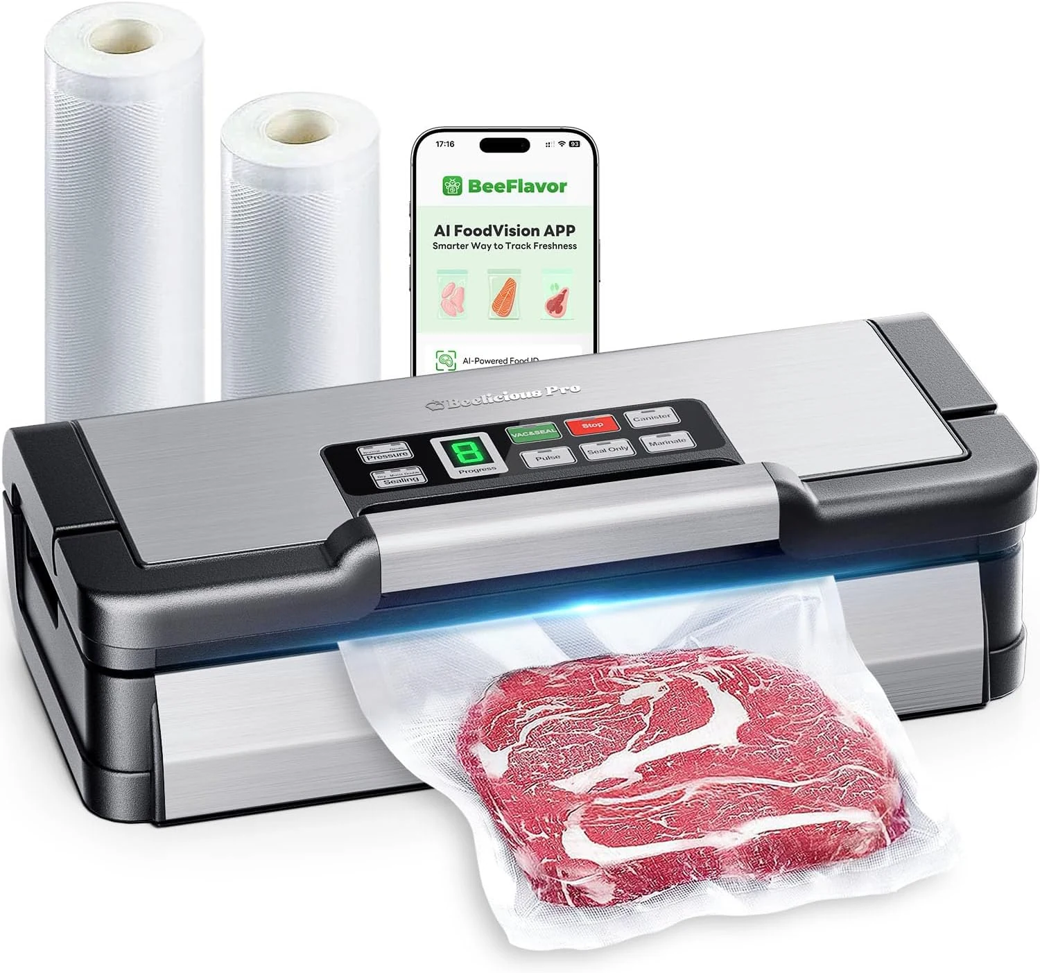 95kPa Vacuum Sealer Machine with AquaLock Technology, for Moist Seals