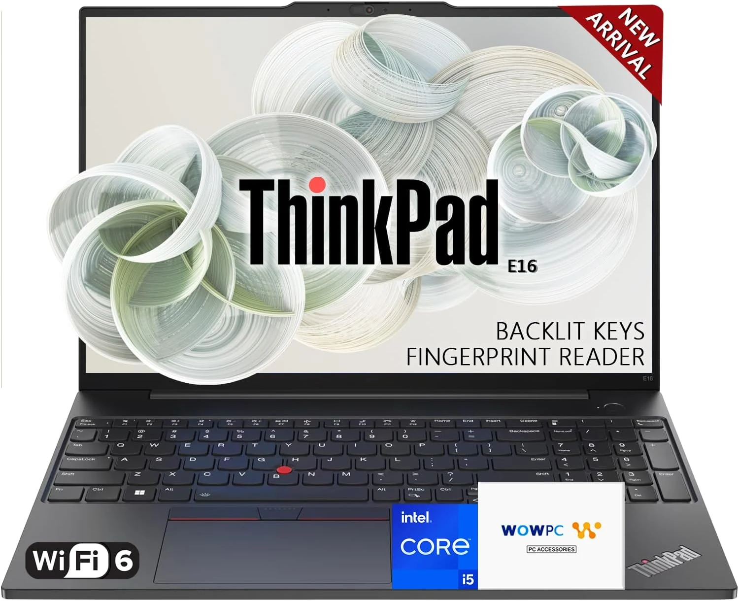 Lenovo ThinkPad E16 Laptop, Intel Core i5-1335U, 16GB RAM, 512GB SSD, 16" WUXGA, Backlit Keyboard, Ethernet Port, Fingerprint Reader, Windows 11 Pro