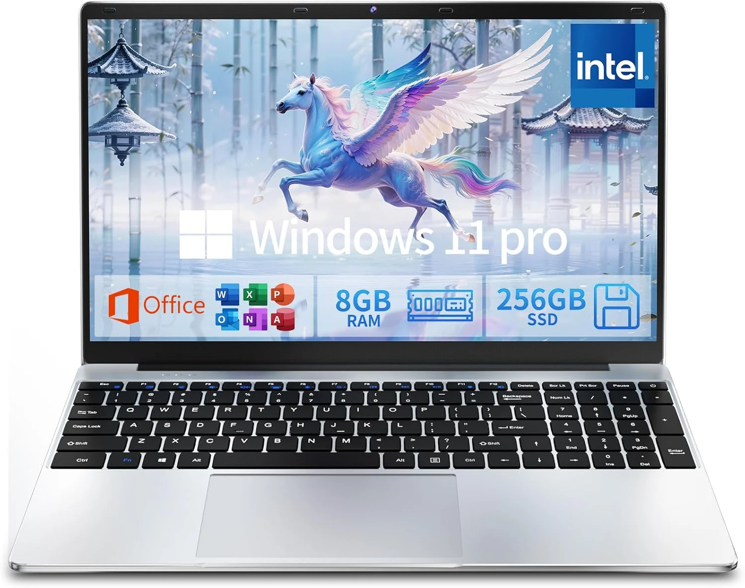 2026 Win11 Pro Laptop Computer for Business and Students, 15.6 Inch FHD, 8GB RAM 256GB SSD with Office 365