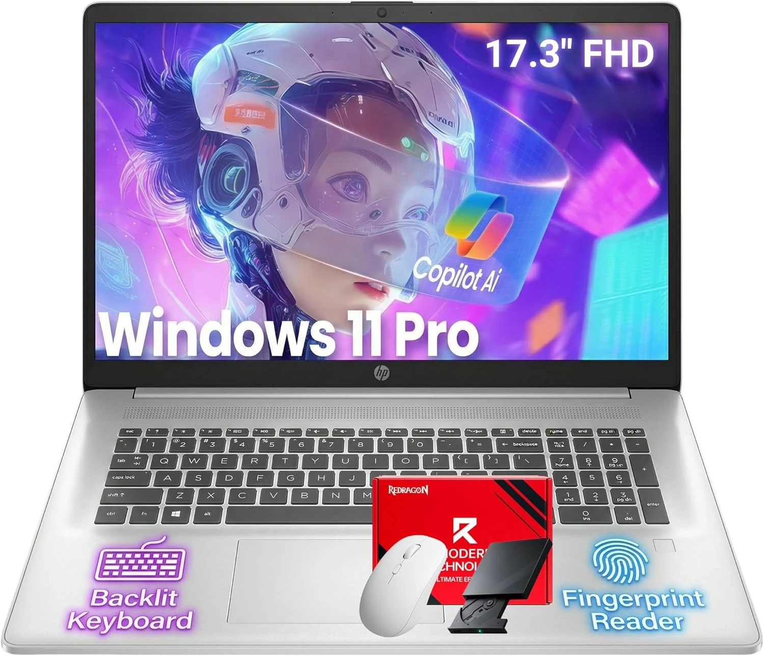 HP 2026 17.3" FHD Business Laptop, Intel 10-Core i5-1334U, 20GB RAM 512GB SSD