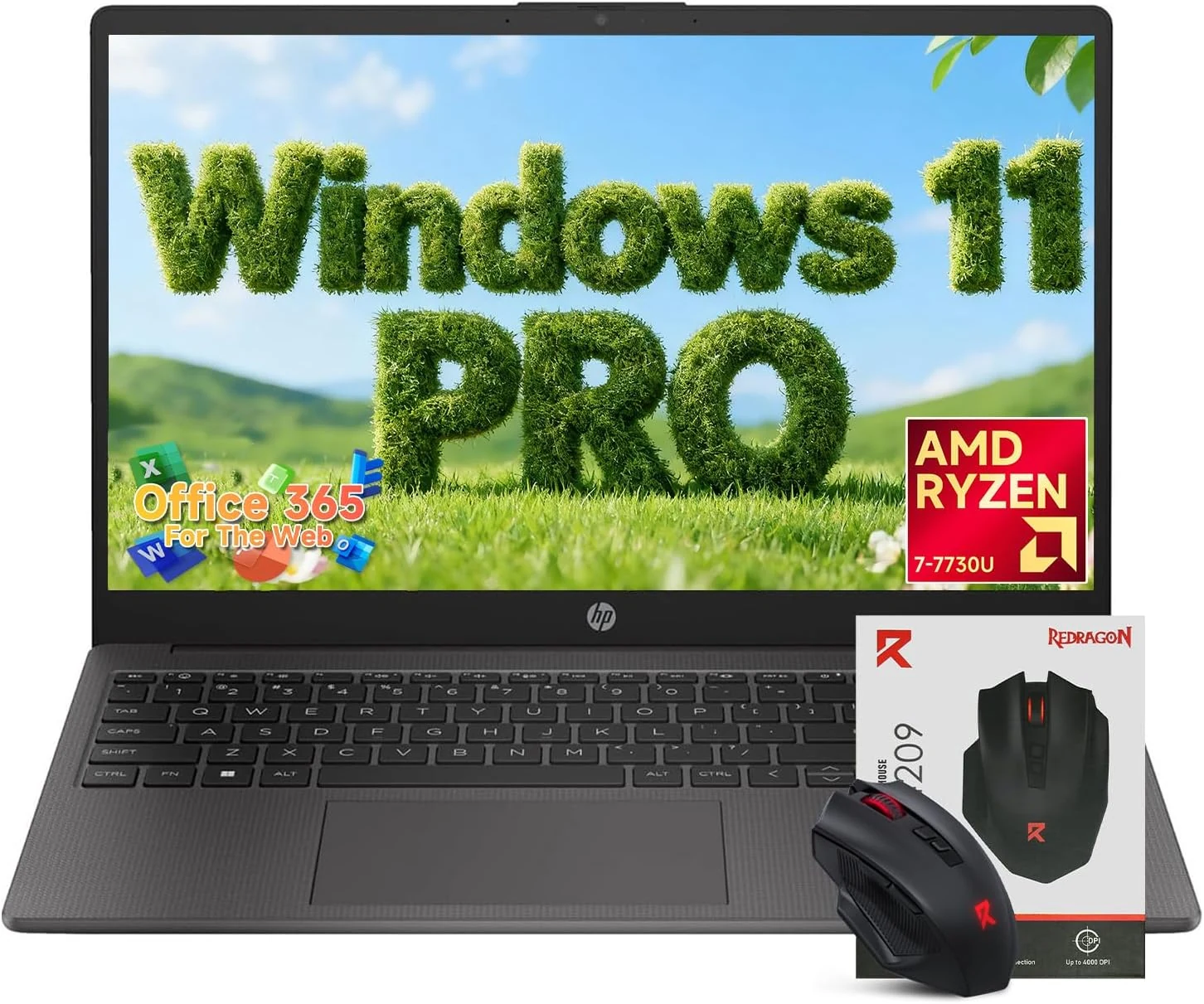 HP Flagship 15.6" FHD Business Laptop, AMD Ryzen 7 7730U, 16GB RAM, 512GB PCIe SSD