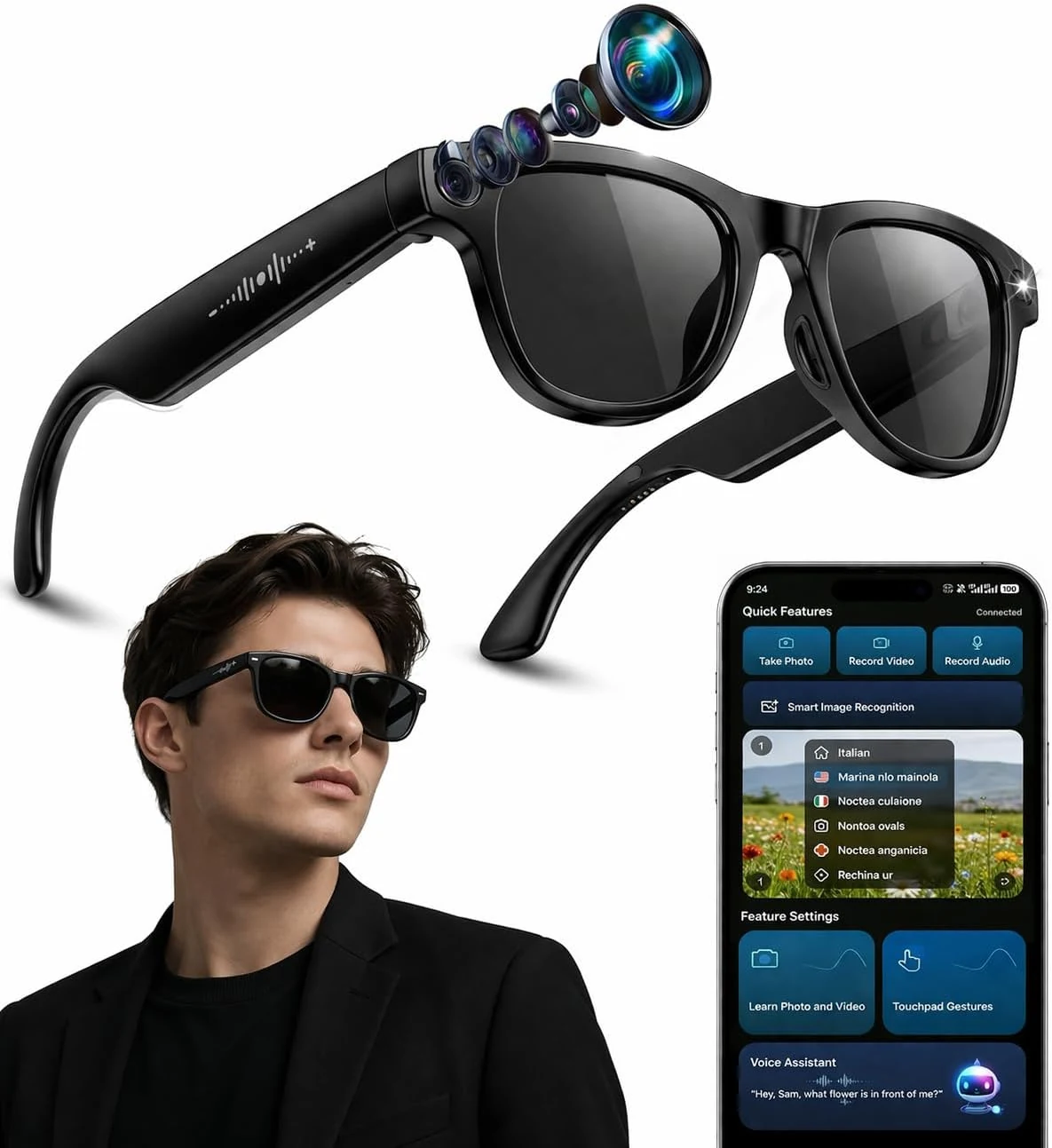 2026 AI Smart Glasses with 8MP 4K Camera, Video Recording review