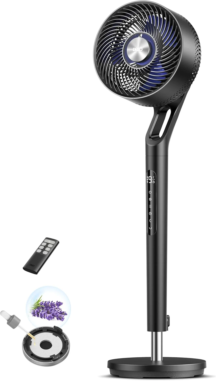 DREO Fan for Bedroom, 2026 New model,120°+100° Omni-Directional Oscillating Fan