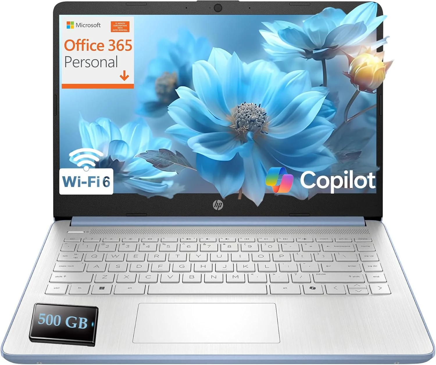 HP Laptop Computer for Students, 2026 Edition AI PC, 1 Year Office 365, Intel Processor, 16GB RAM, 128GB UFS