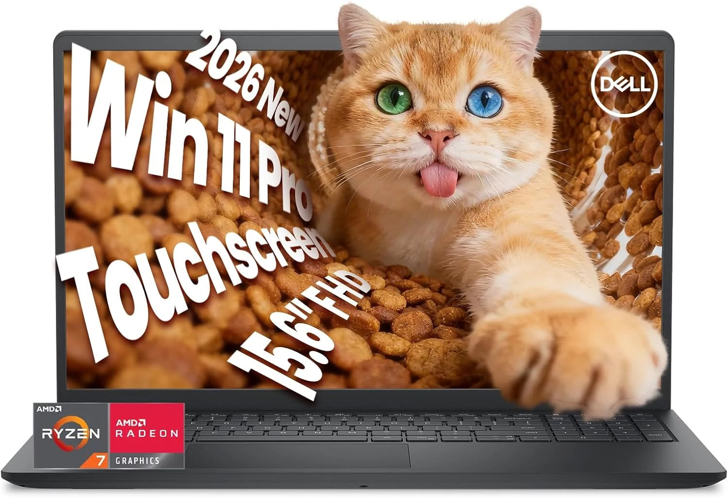 Dell Inspiron 15 Touchscreen Laptop Computer (Ryzen 7, 20GB RAM, 512GB SSD, Windows 11 Pro)