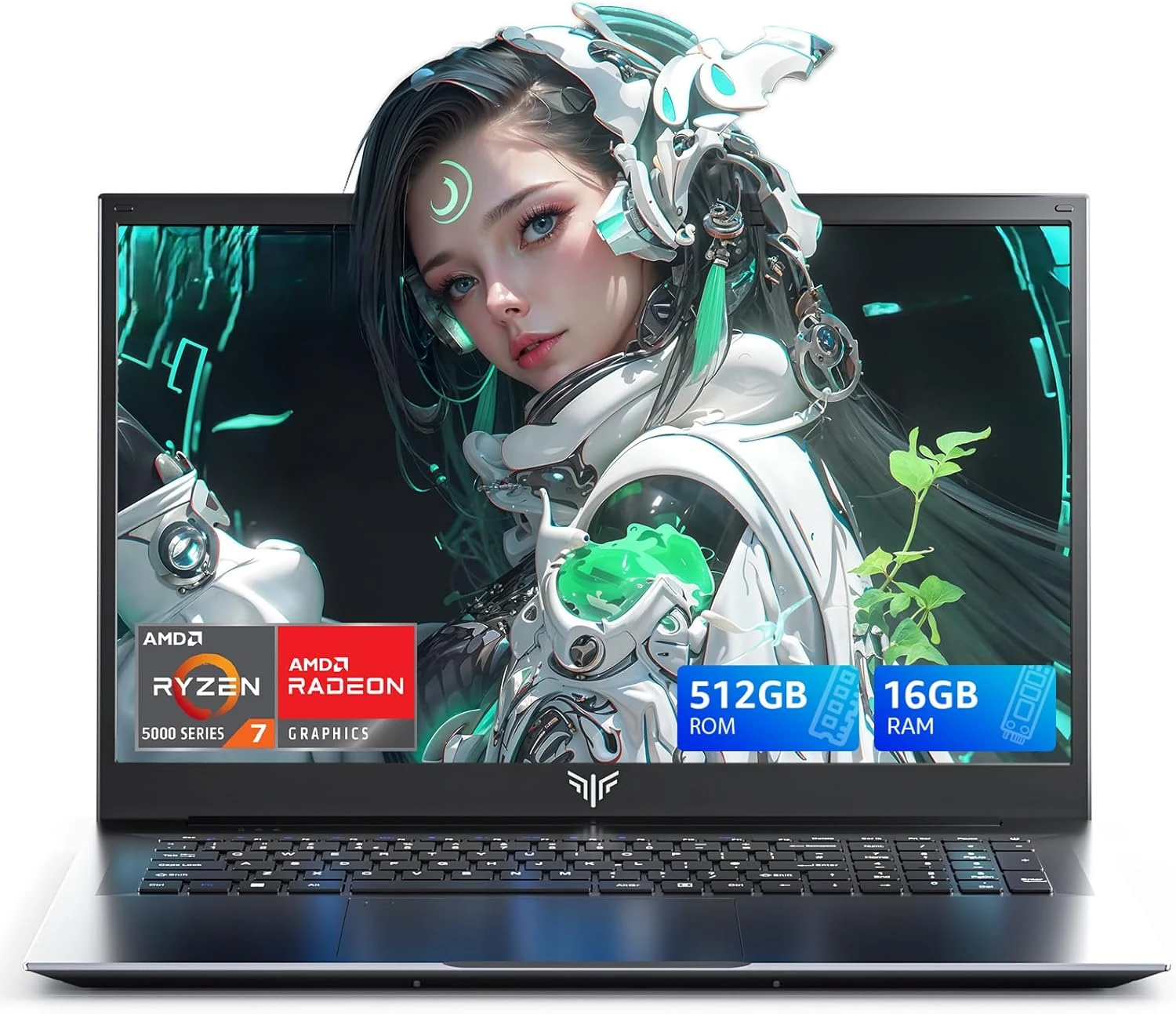 MALLRACE Gaming Laptop, 15.6 inch (Ryzen 7, 16GB RAM, 512GB SSD, Radeon Graphics, Windows 11)