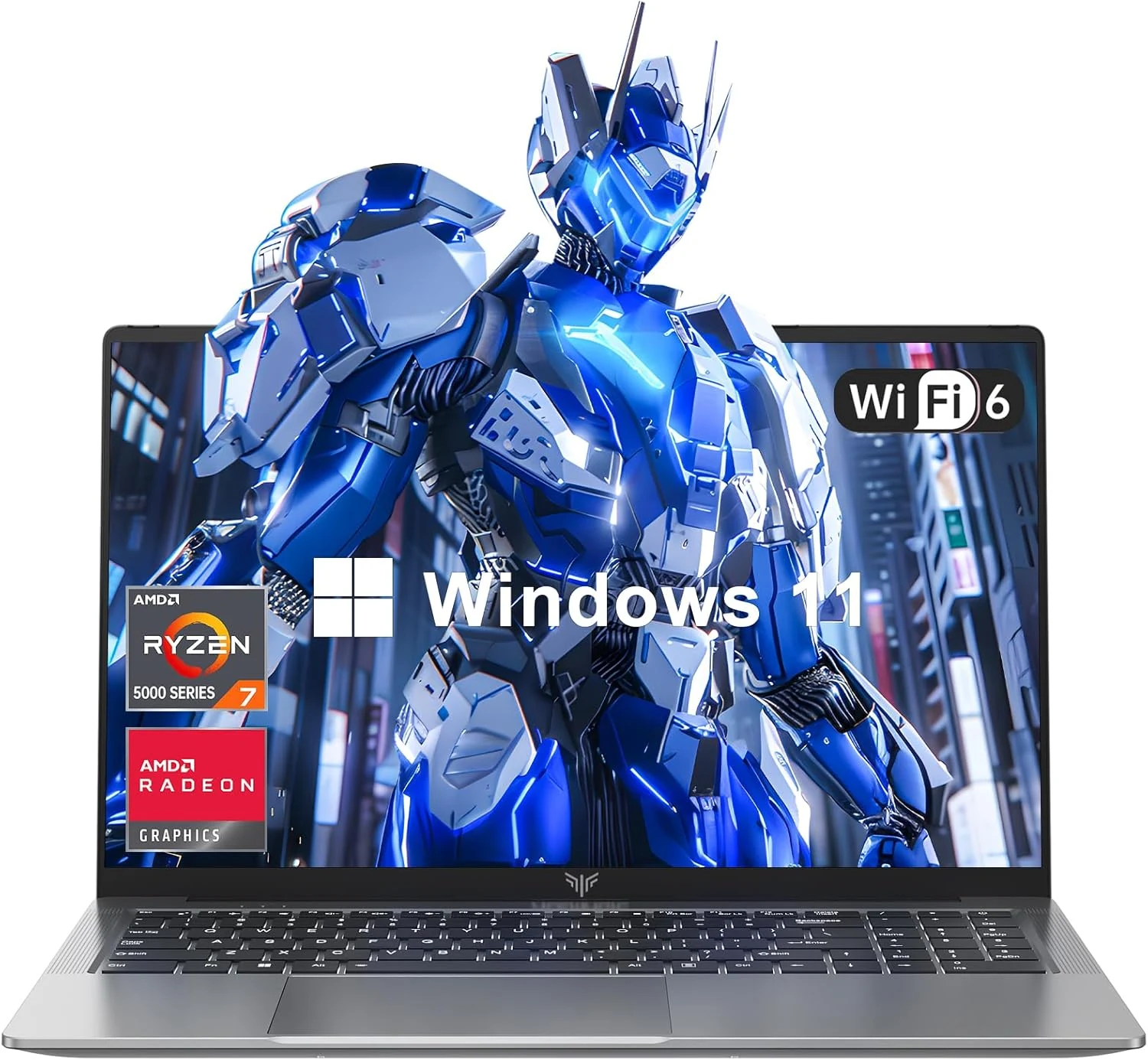 KAIGERR Light Gaming Laptop (Ryzen 7 5700U, 16GB RAM, 512GB NVMe, Windows 11 Pro)