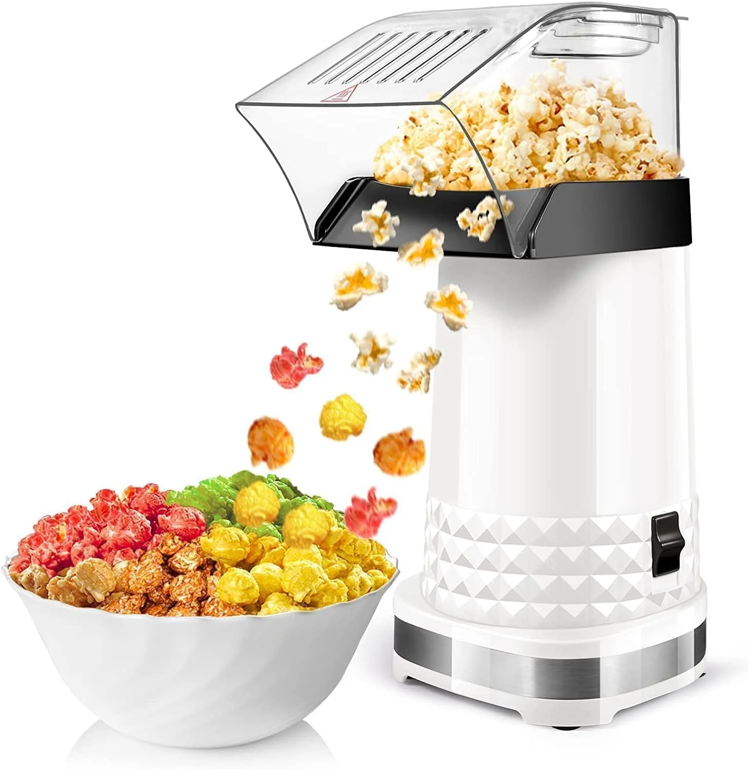 Popperchoice 1200W Fast Hot Air Popper (4.5QT, Oil-Free)