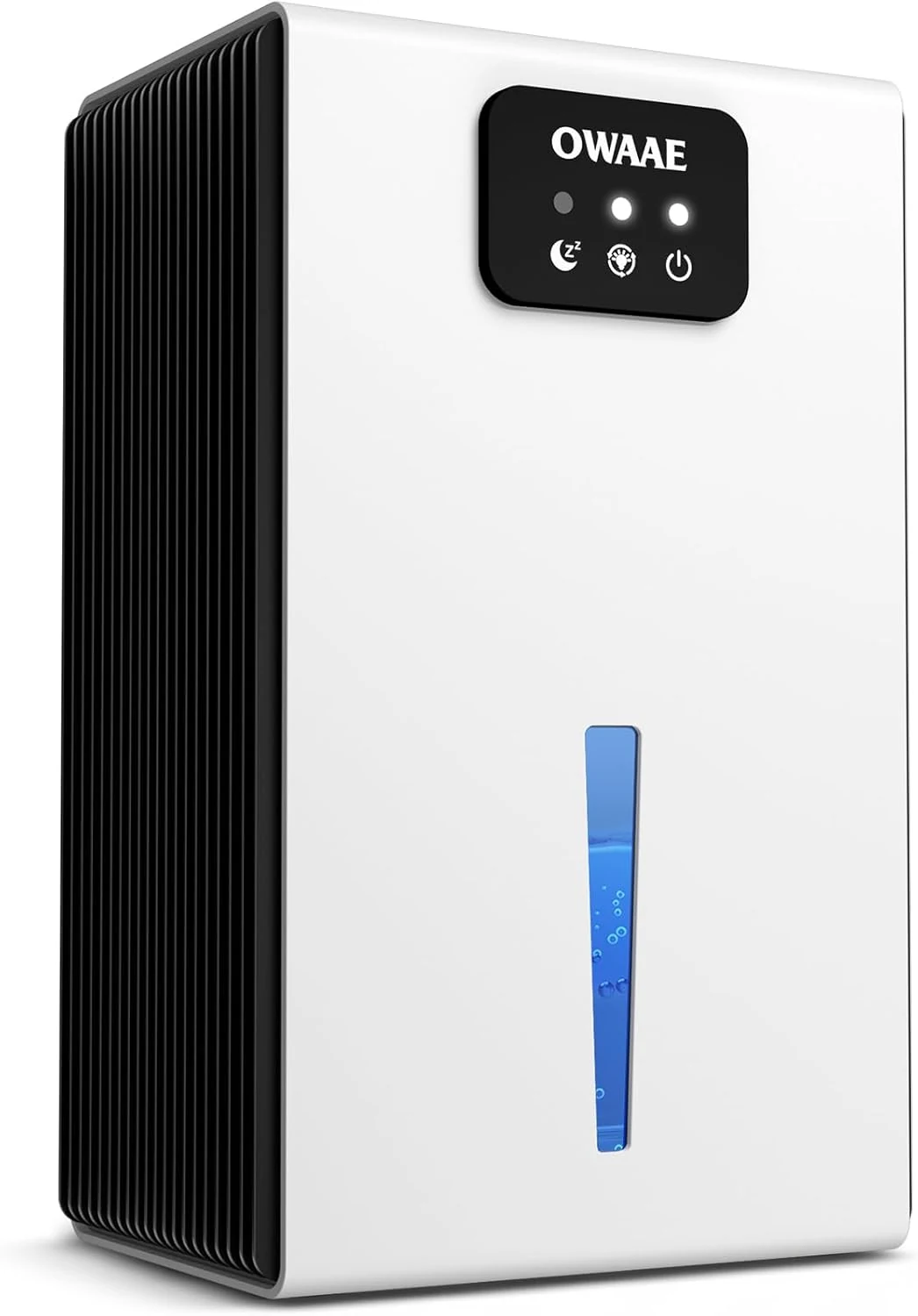 OWAAE Dehumidifier (1000 sq ft) Quiet Bedroom/Bathroom/Basement Unit with 95oz Tank, Sleep Mode, Auto Shut-Off, 7-Color LED (White)