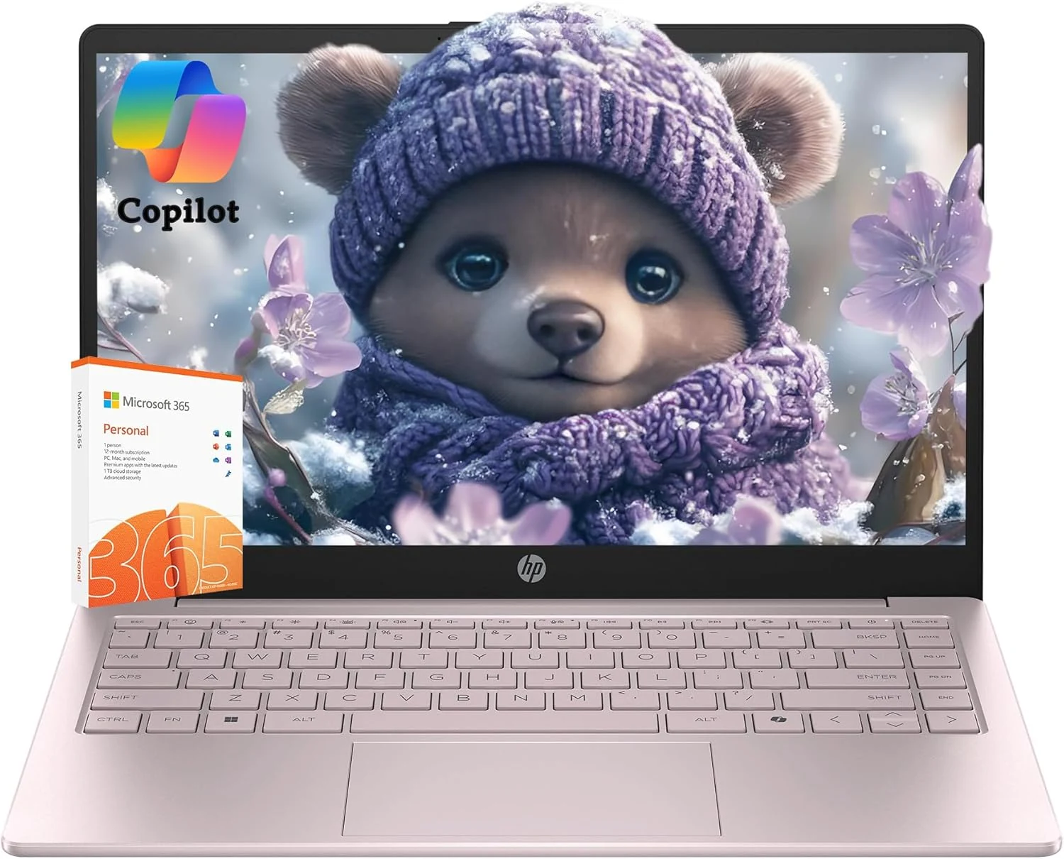 HP Ultrabook Laptop with Copilot AI • Microsoft 365 • 16GB RAM • 256GB SSD + 128GB Storage • Intel 4-Core CPU • WiFi 6 • Windows 11 • 2026 Edition