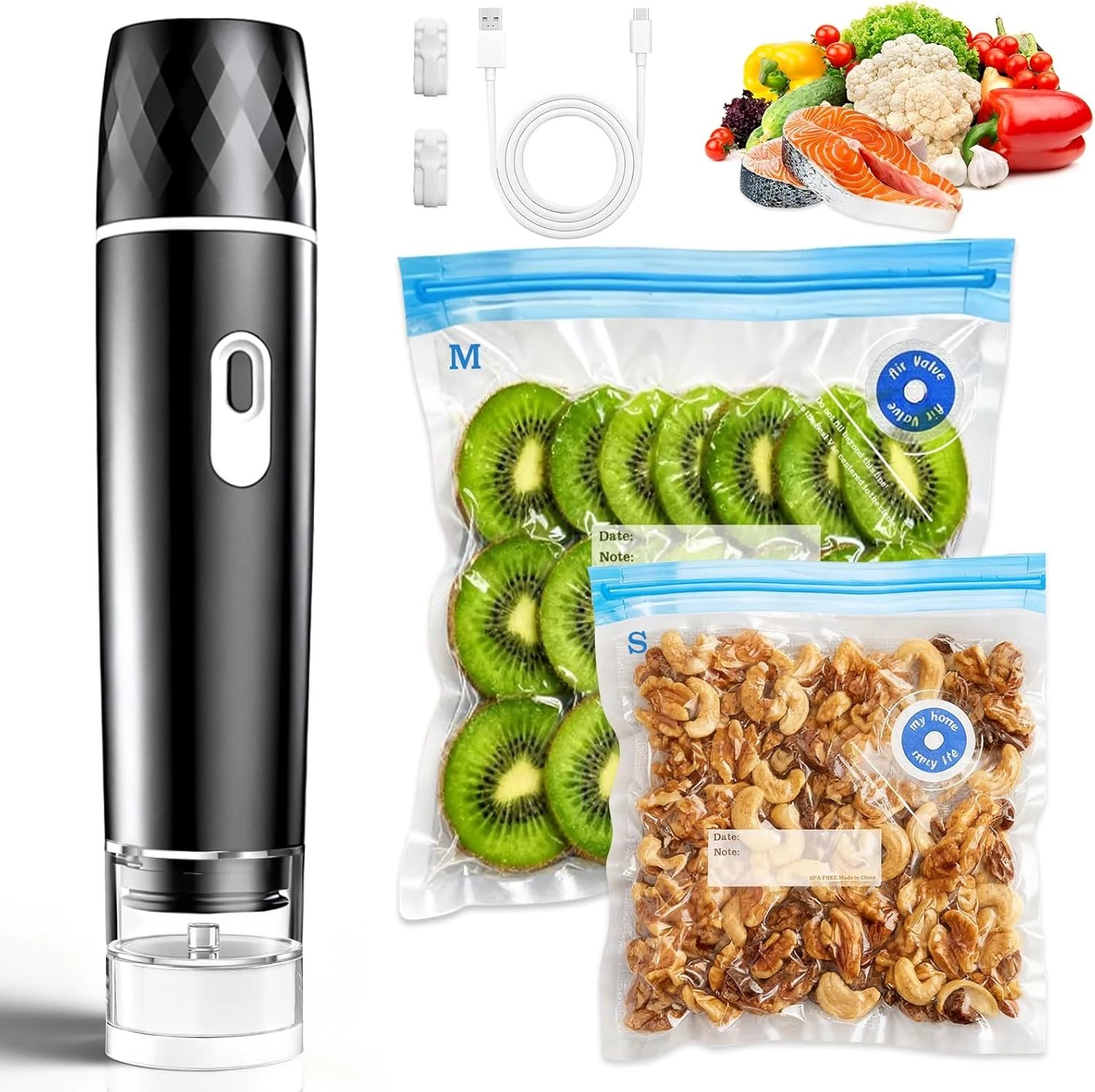 Cvqza Compact Vacuum Sealer (Rechargeable handheld)
