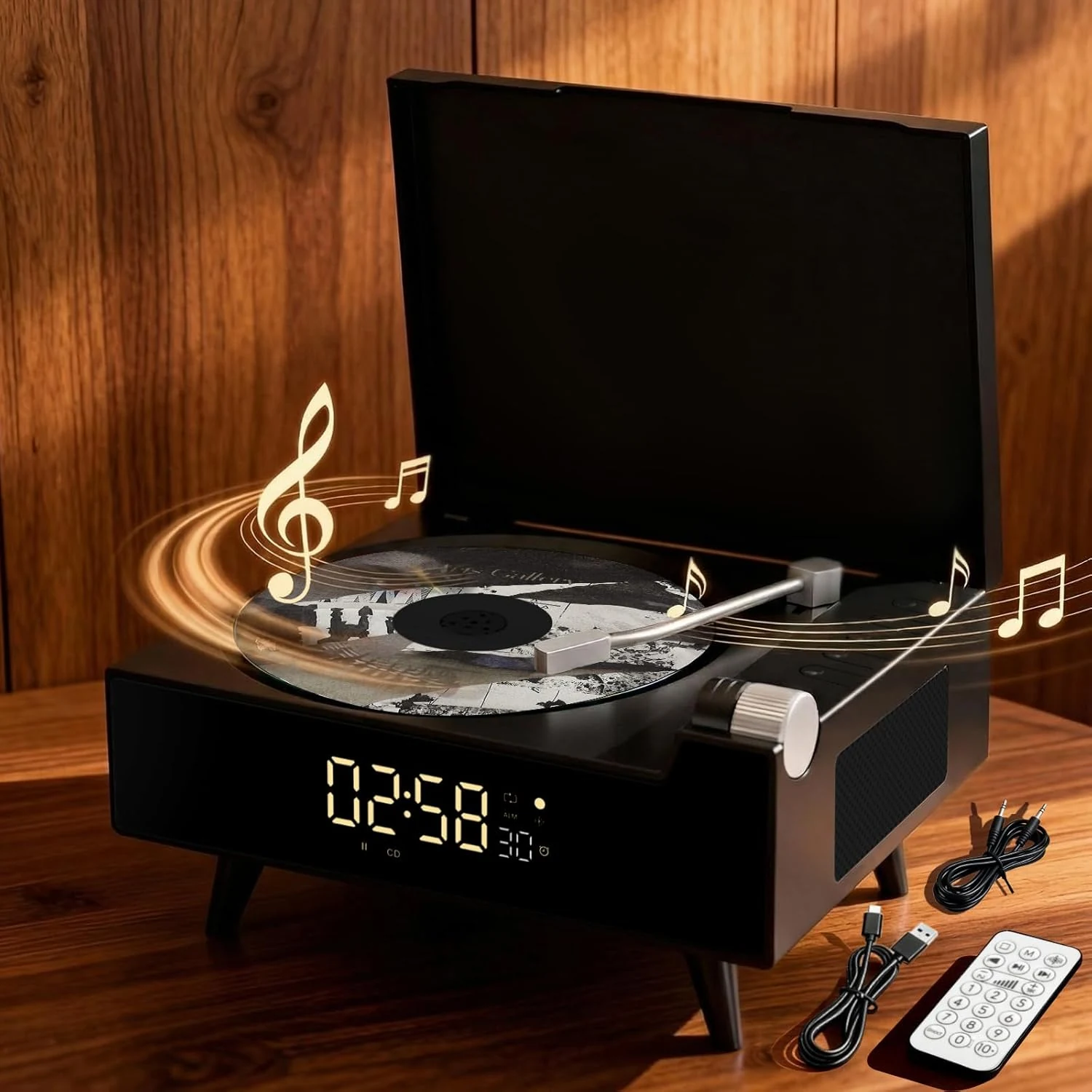 CD Player Portable with Bluetooth for Home Desktop, Dual Stereo review