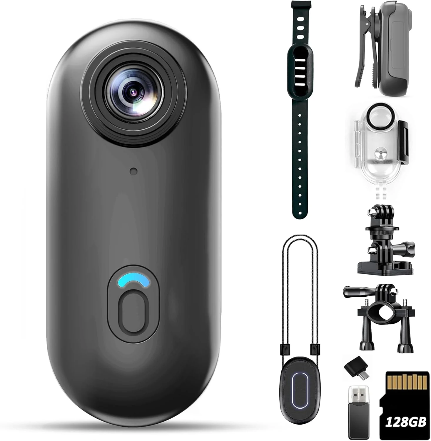 4K 128GB Mini Body Camera (Magnetic Thumb-Sized Action Cam)
