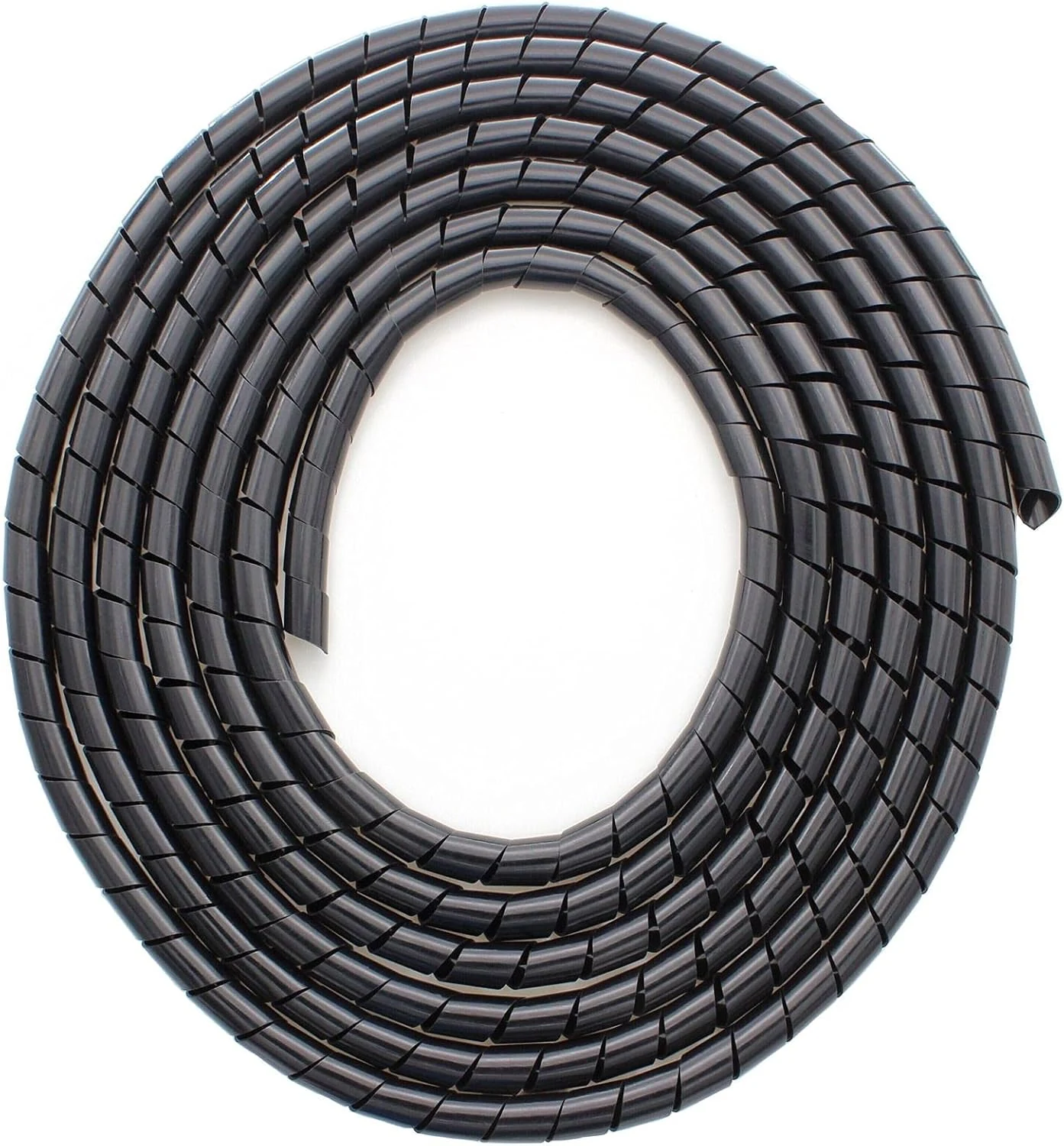 CSZD Spiral Cable Wrap,10ft – 1/4 inch Spiral Wire Wrap Cord Covers Bundle Sleeve Hose for PC TV Computer Electrical Wire Organizer,Black