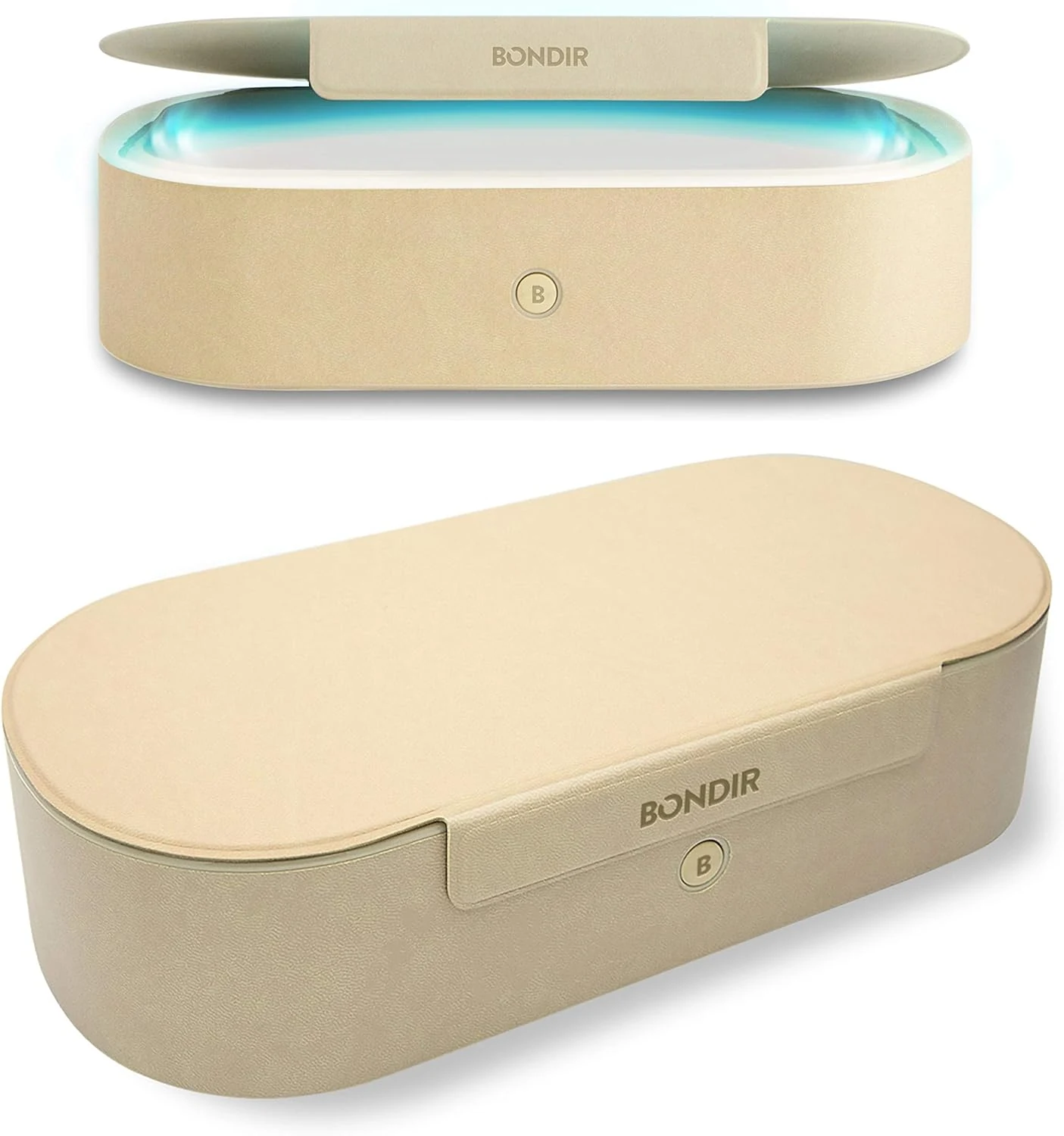 Beyond UV+O3 Sanitizer Box and Universal Charger UV and Ozone Disinfector for Phone, Mask, Makeup Brush, Nail Tool (Almond Oil)