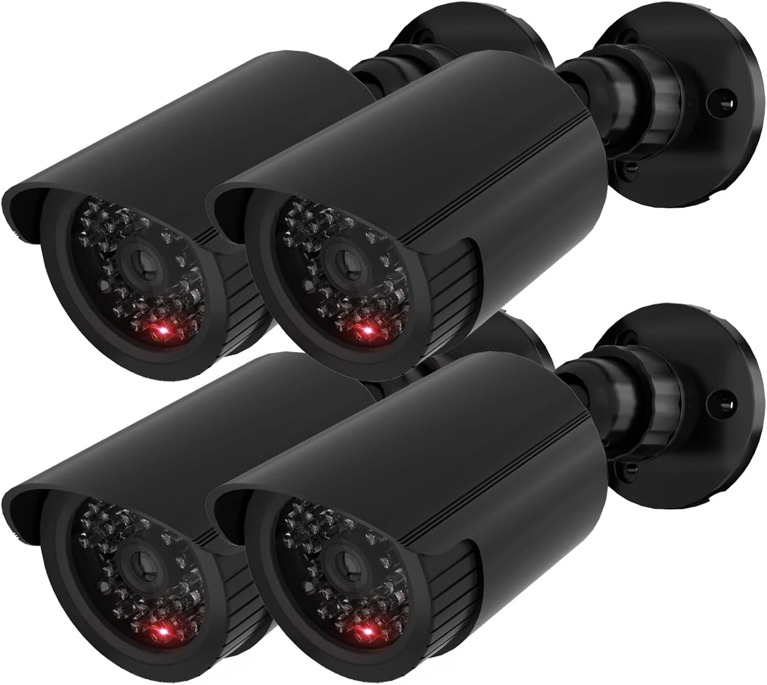WALI Dummy Fake Simulated Surveillance Security CCTV Dome Camera Indoor Outdoor with One LED Light (TC-B4)