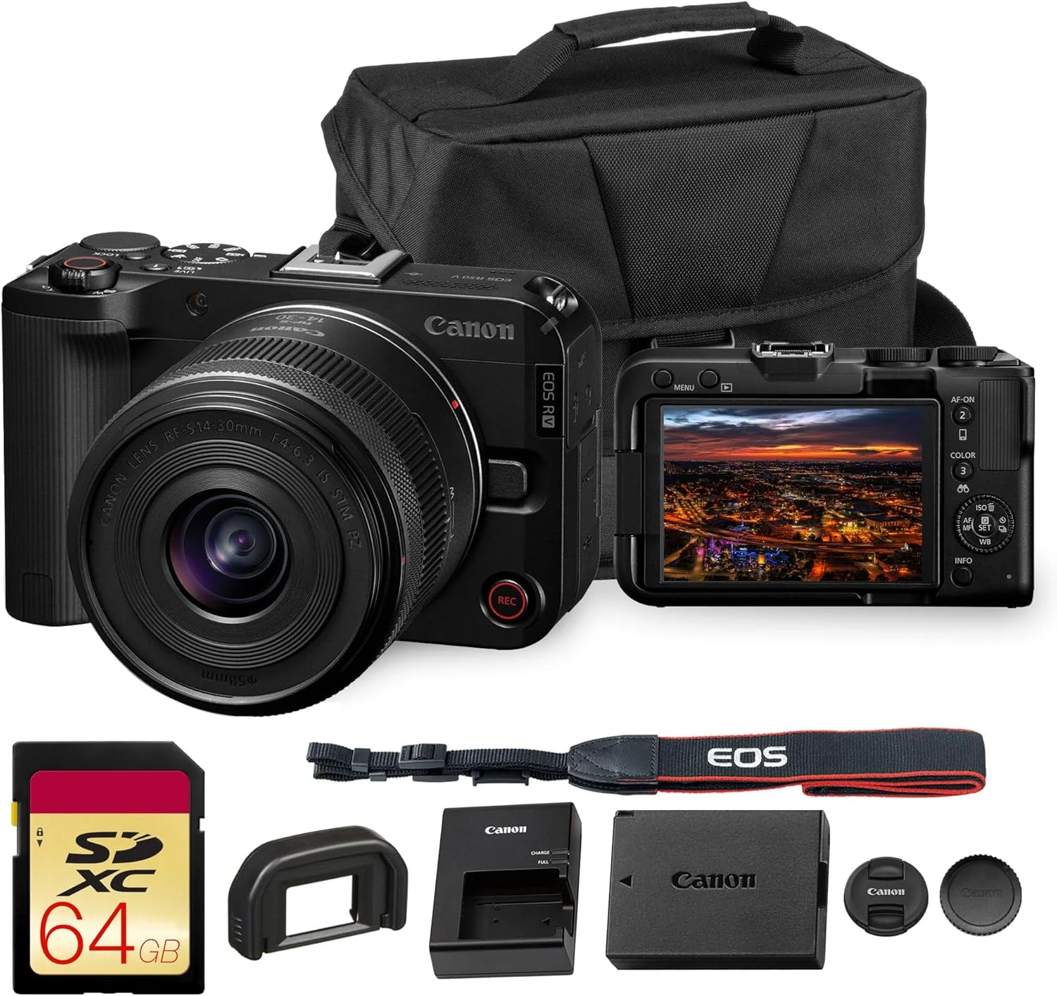 Canon EOS R50 V Mirrorless Camera with 14-30mm f/4-6.3 RF-S Lens