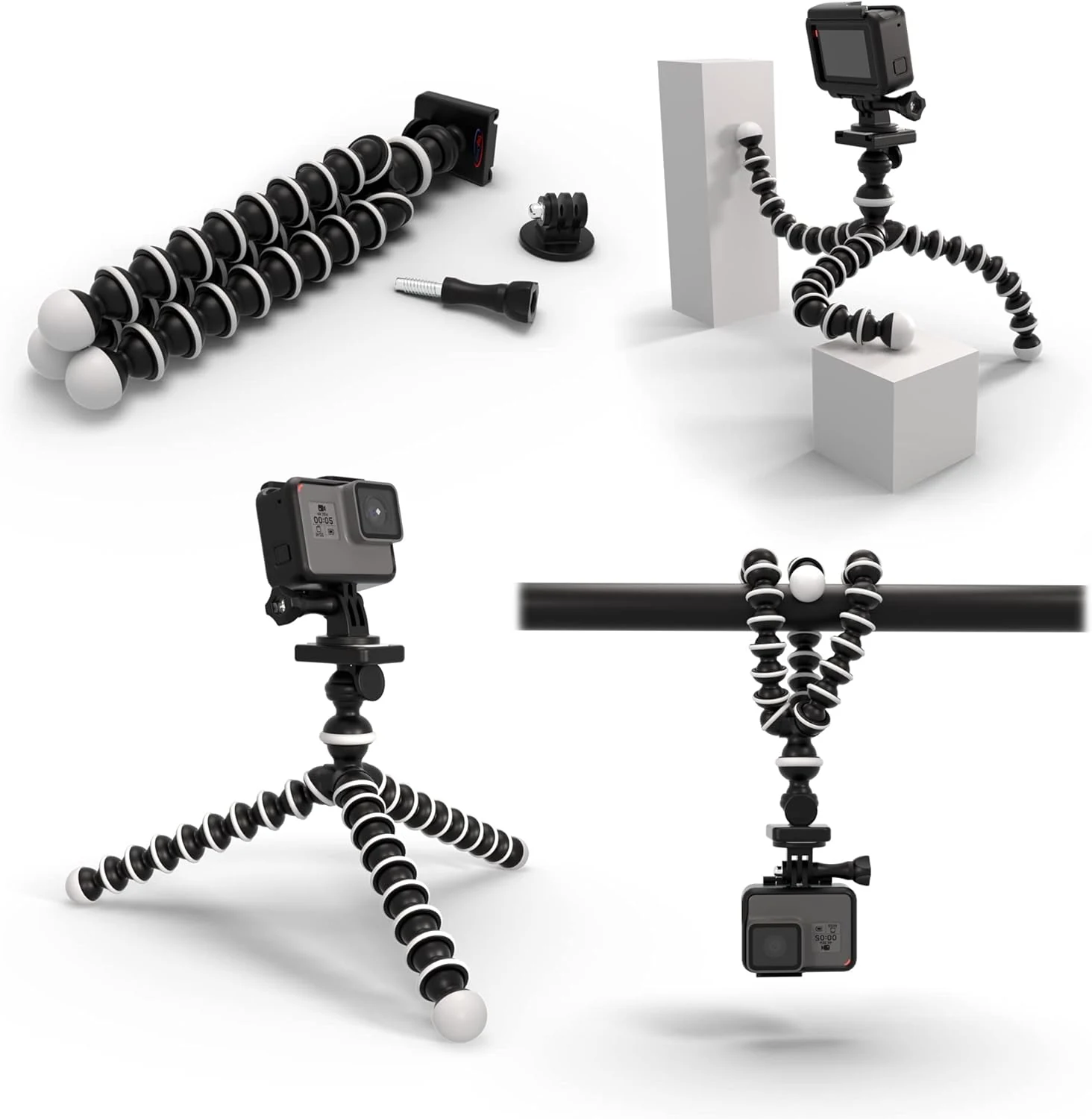 Digicharge 10‘’ Octopus Flexible Tripod Camera + Action Cam Mount
