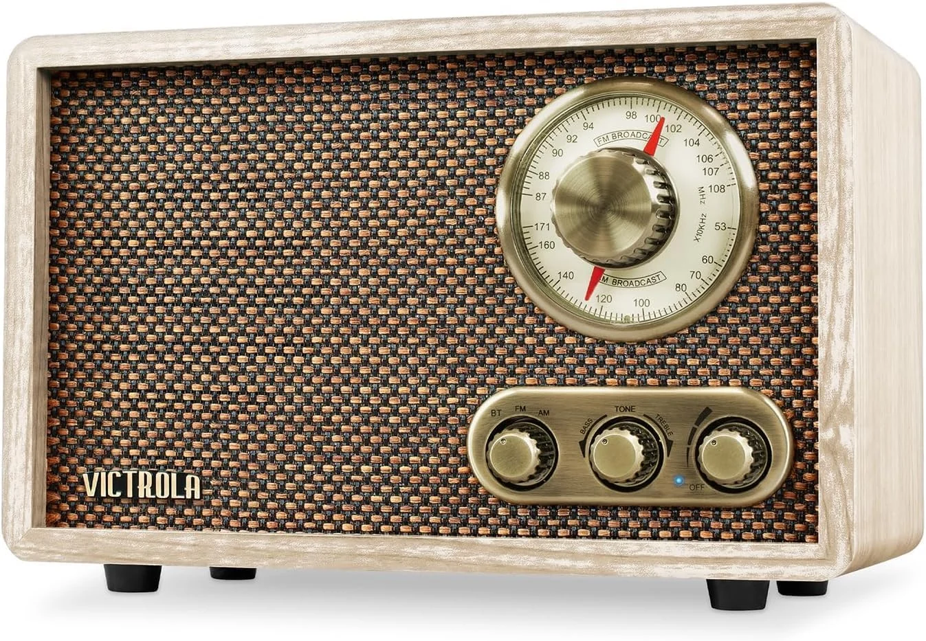 Victrola Willow – Retro Wood Bluetooth Radio with Built-in Speakers