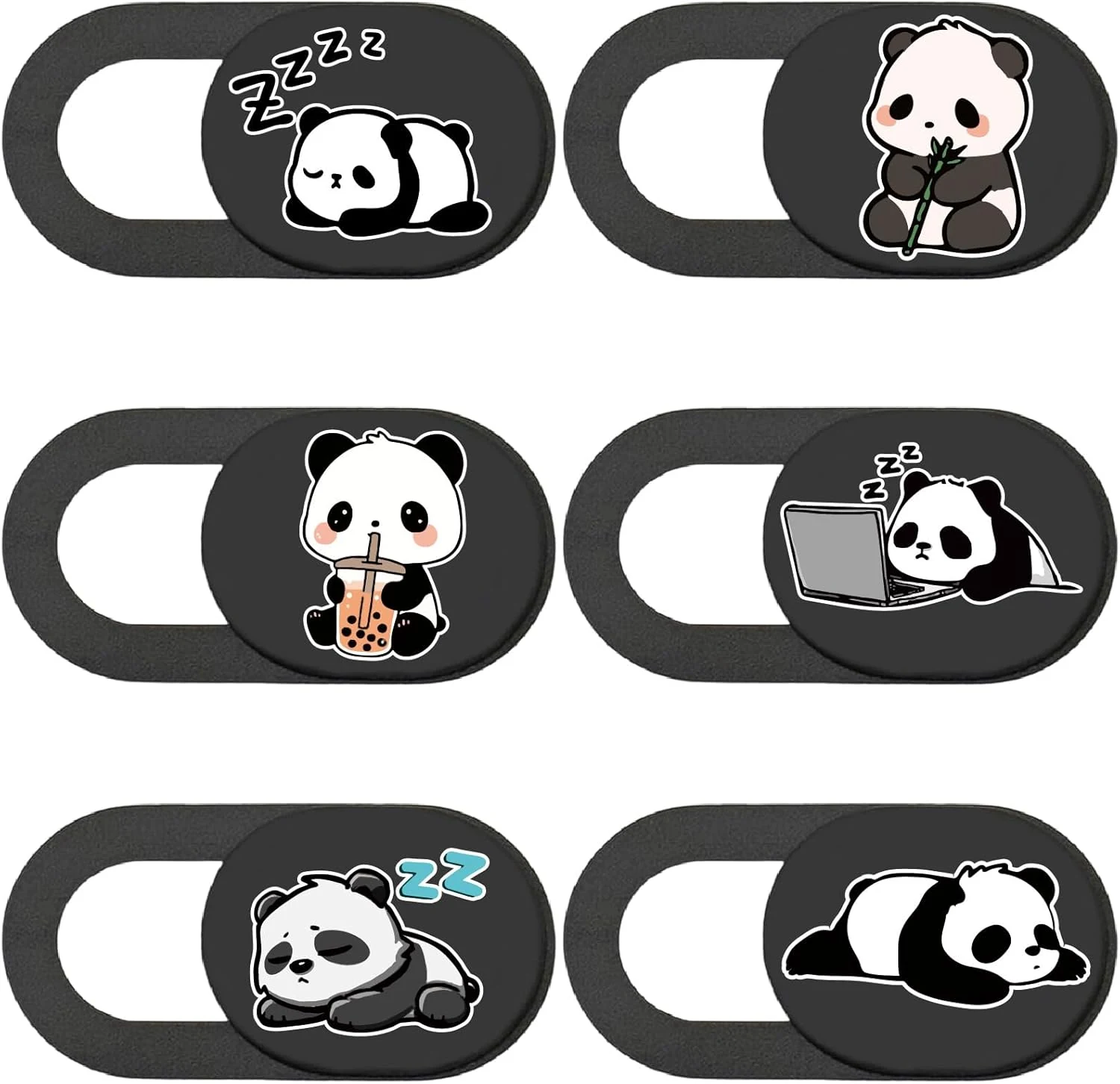 6Pcs Laptop Camera Covers Webcam Camera Cover Panda Pattern Privacy review