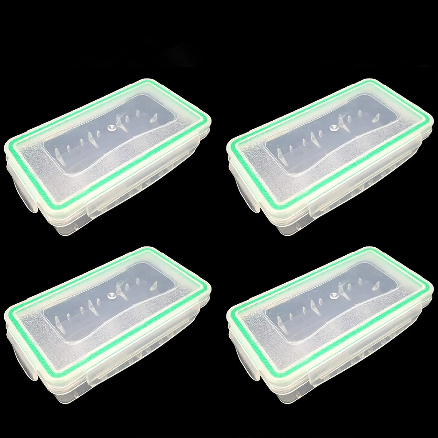 18650 Battery Storage Case Plastic Waterproof Battery Holder for 18650 and 16340 Batteries (4 Pack)